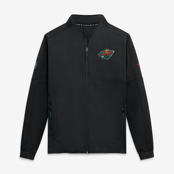 Men's Fanatics Black Minnesota Wild Authentic Pro Rink Fleece Full-Zip Jacket