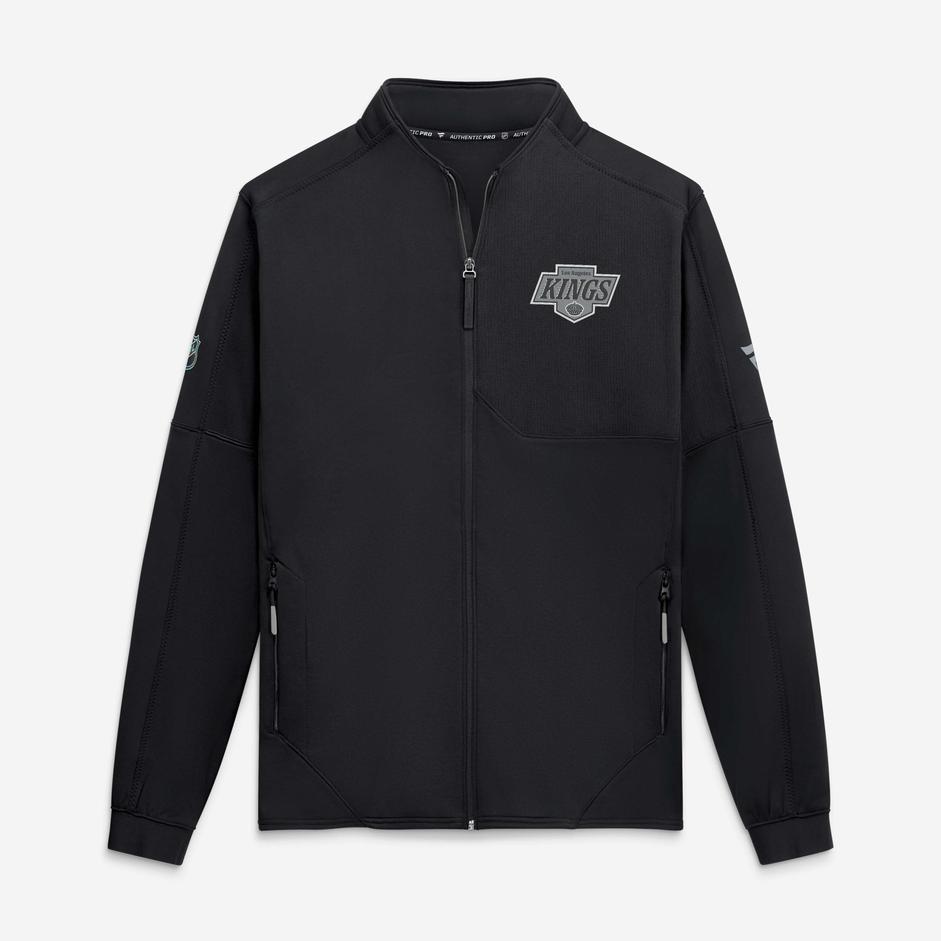 Men's Fanatics Black Los Angeles Kings Authentic Pro Rink Fleece Full-Zip Jacket