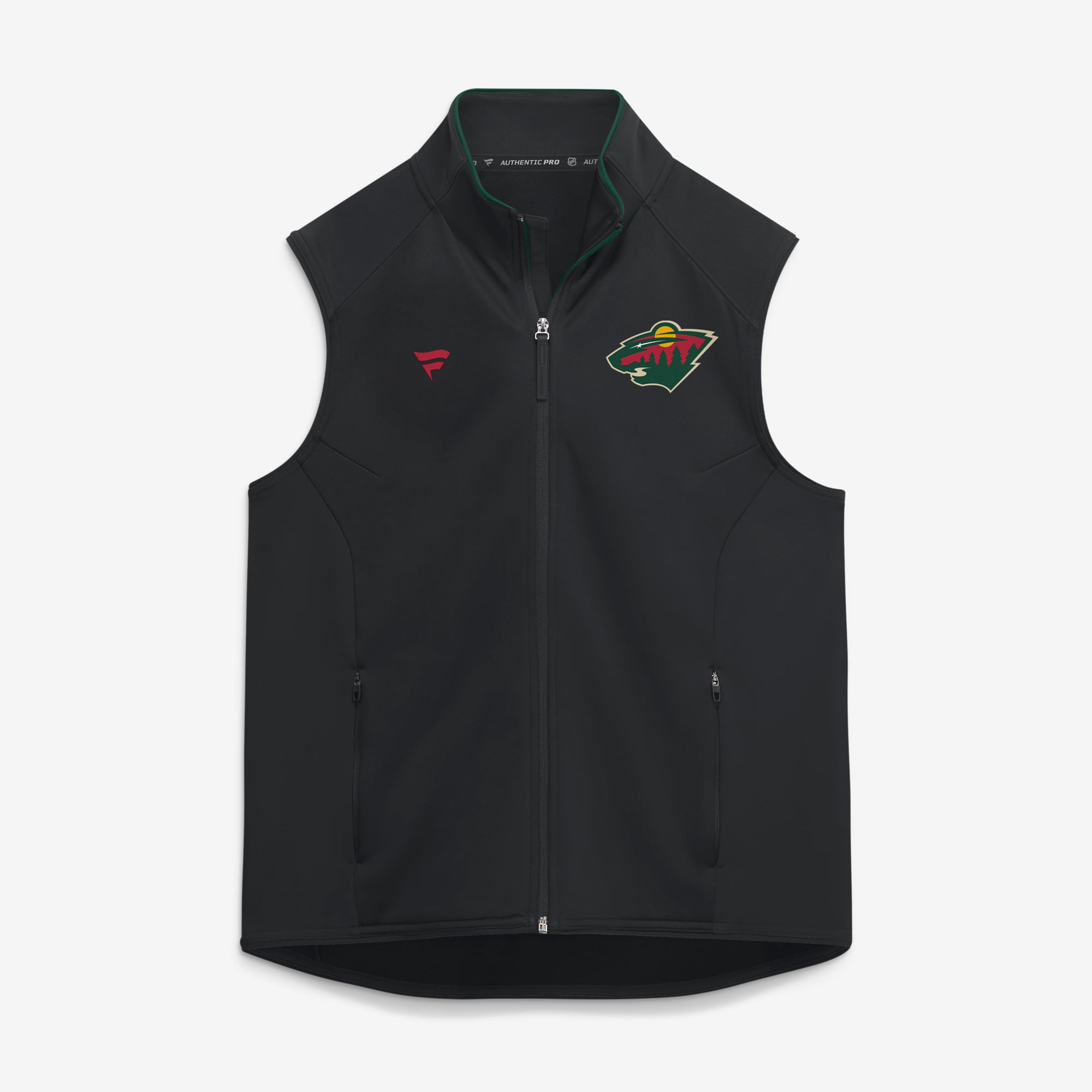Men's Fanatics Black Minnesota Wild Authentic Pro Rink Vest