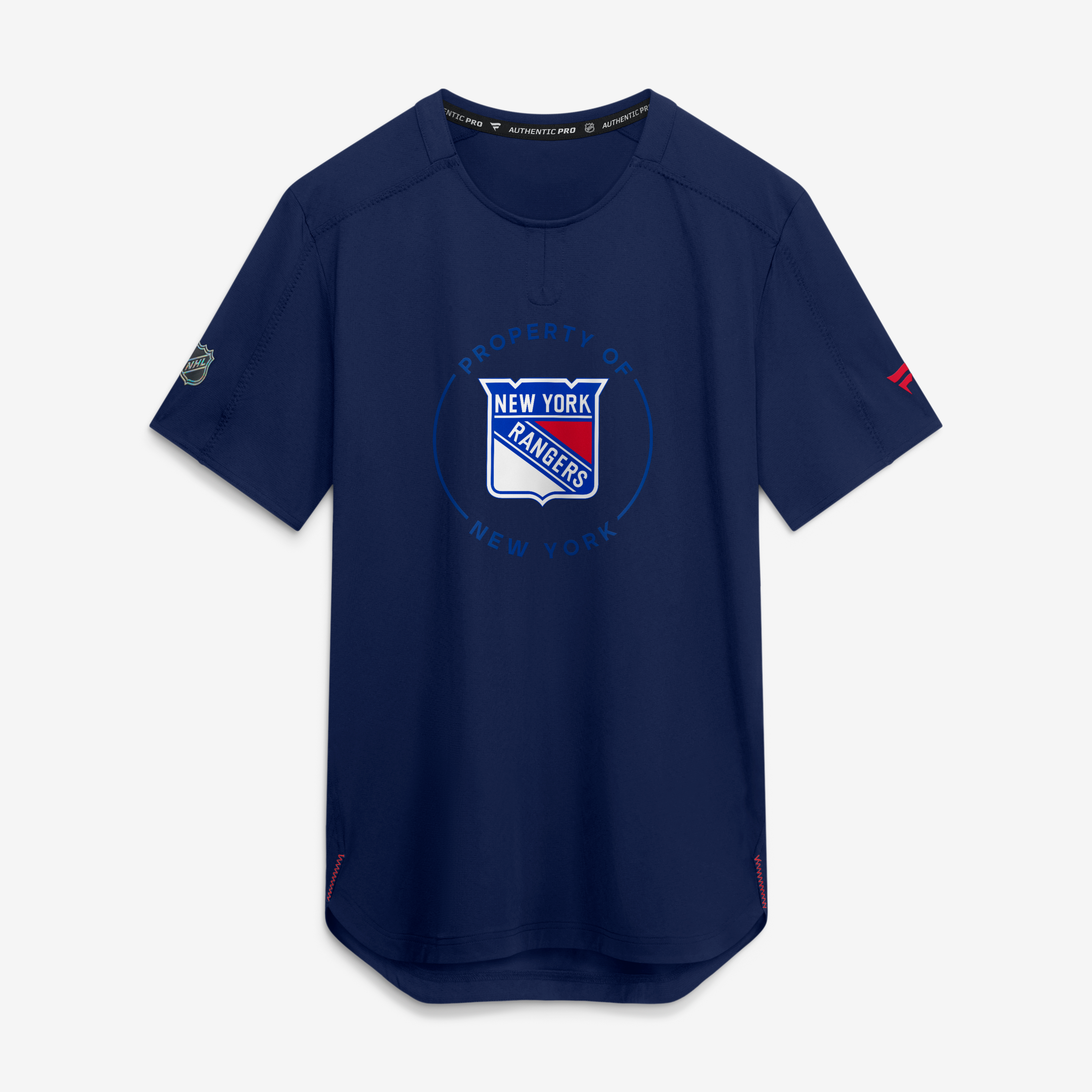 Men's Fanatics Navy New York Rangers Authentic Pro Train Performance T-Shirt