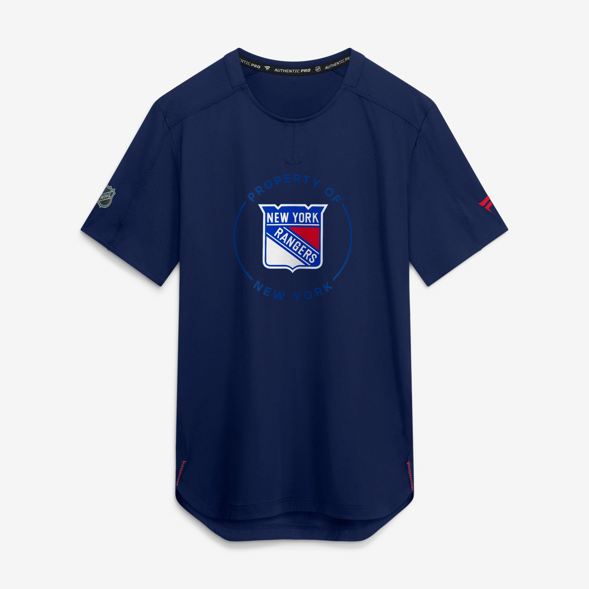 Men's Fanatics Navy New York Rangers Authentic Pro Train Performance T-Shirt