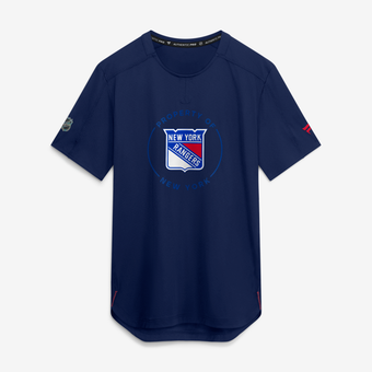 Men's Fanatics Navy New York Rangers Authentic Pro Train Performance T-Shirt