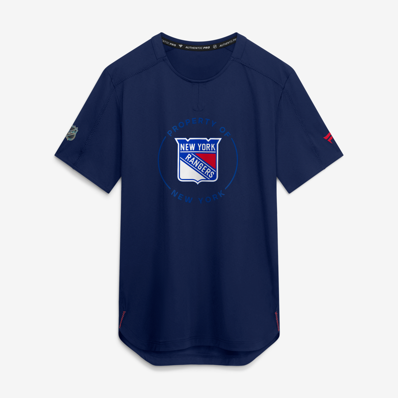 Men's Fanatics Navy New York Rangers Authentic Pro Train Performance T-Shirt