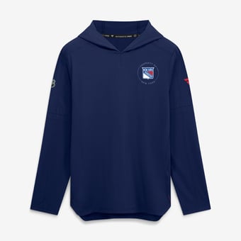Men's Fanatics Navy New York Rangers Authentic Pro Train Lightweight Hoodie