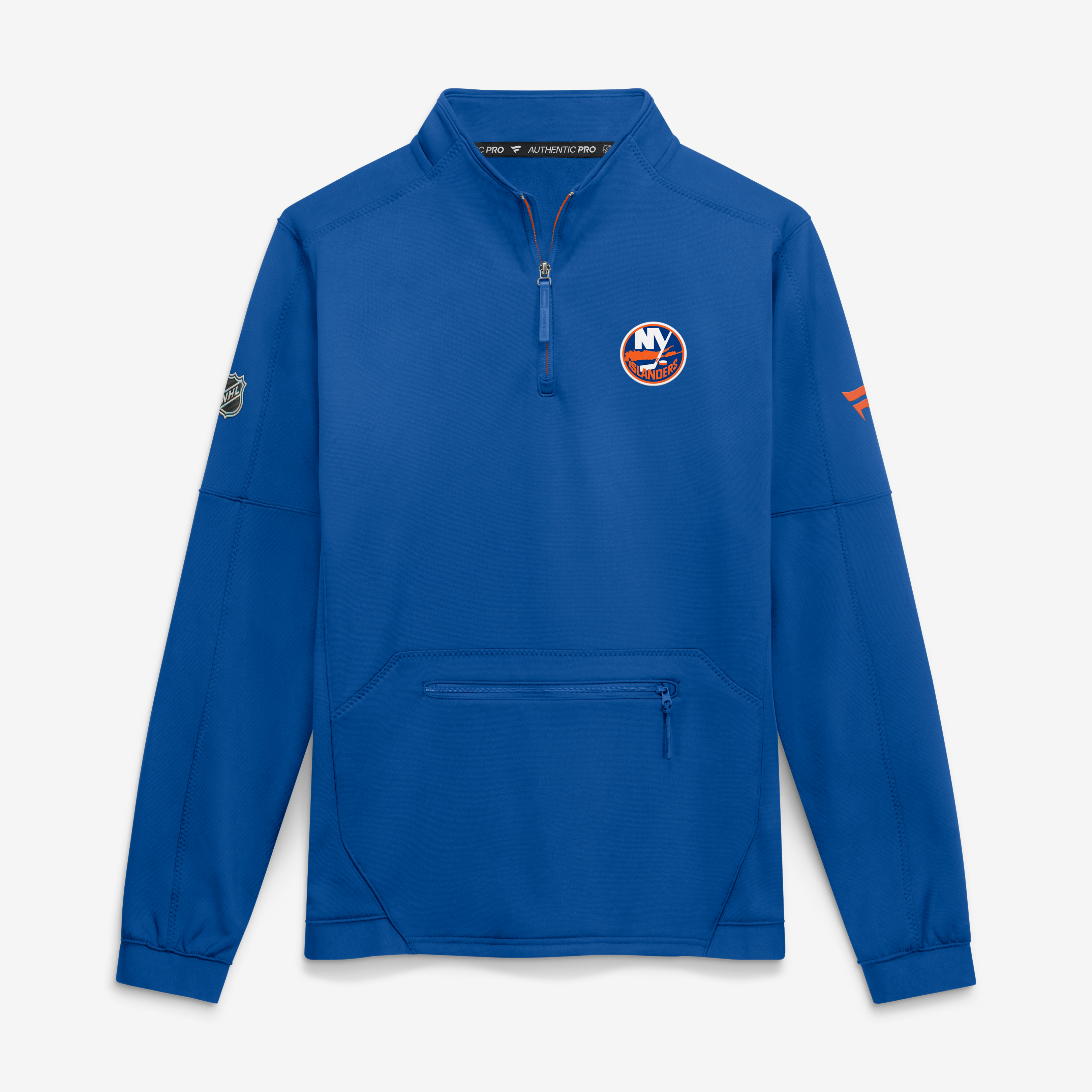 Men's Fanatics Royal New York Islanders Authentic Pro Rink Fleece Quarter-Zip Pullover
