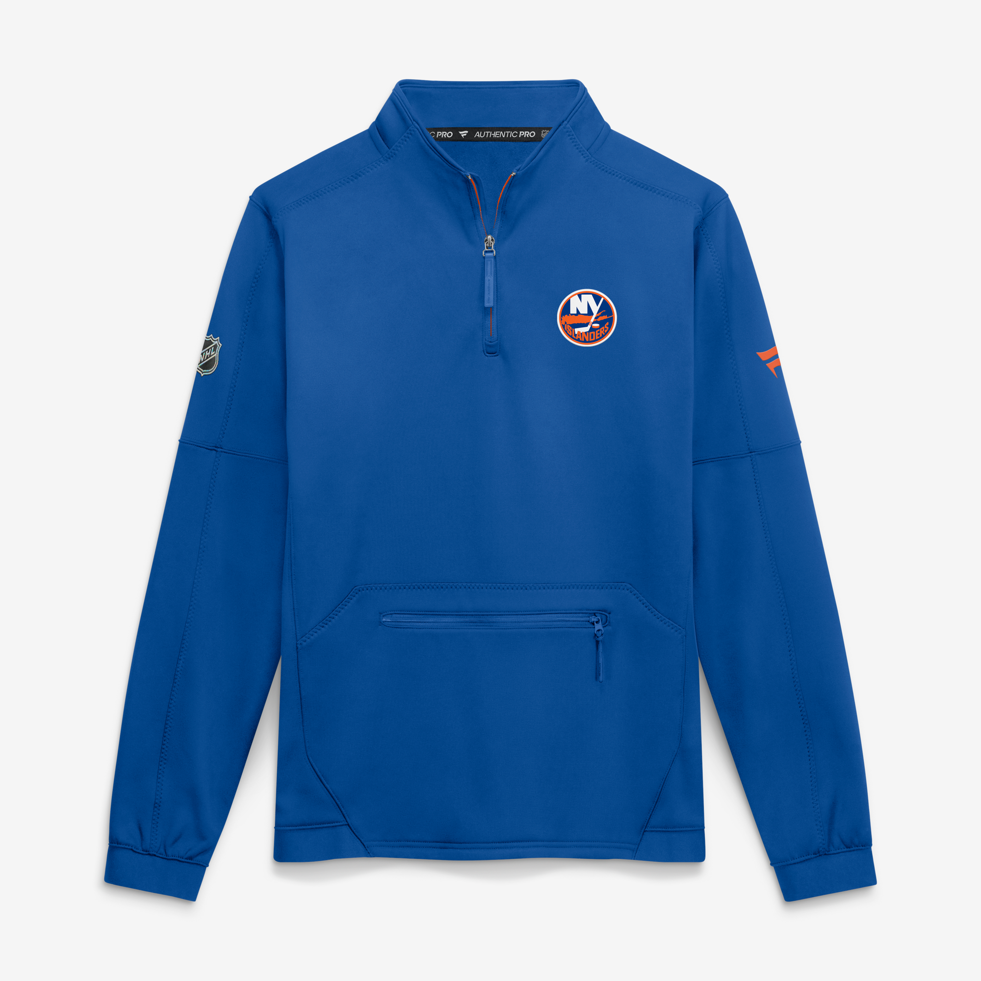Men's Fanatics Royal New York Islanders Authentic Pro Rink Fleece Quarter-Zip Pullover