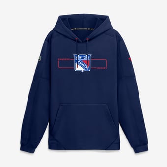 Men's Fanatics Navy New York Rangers Authentic Pro Rink Fleece Pullover Hoodie