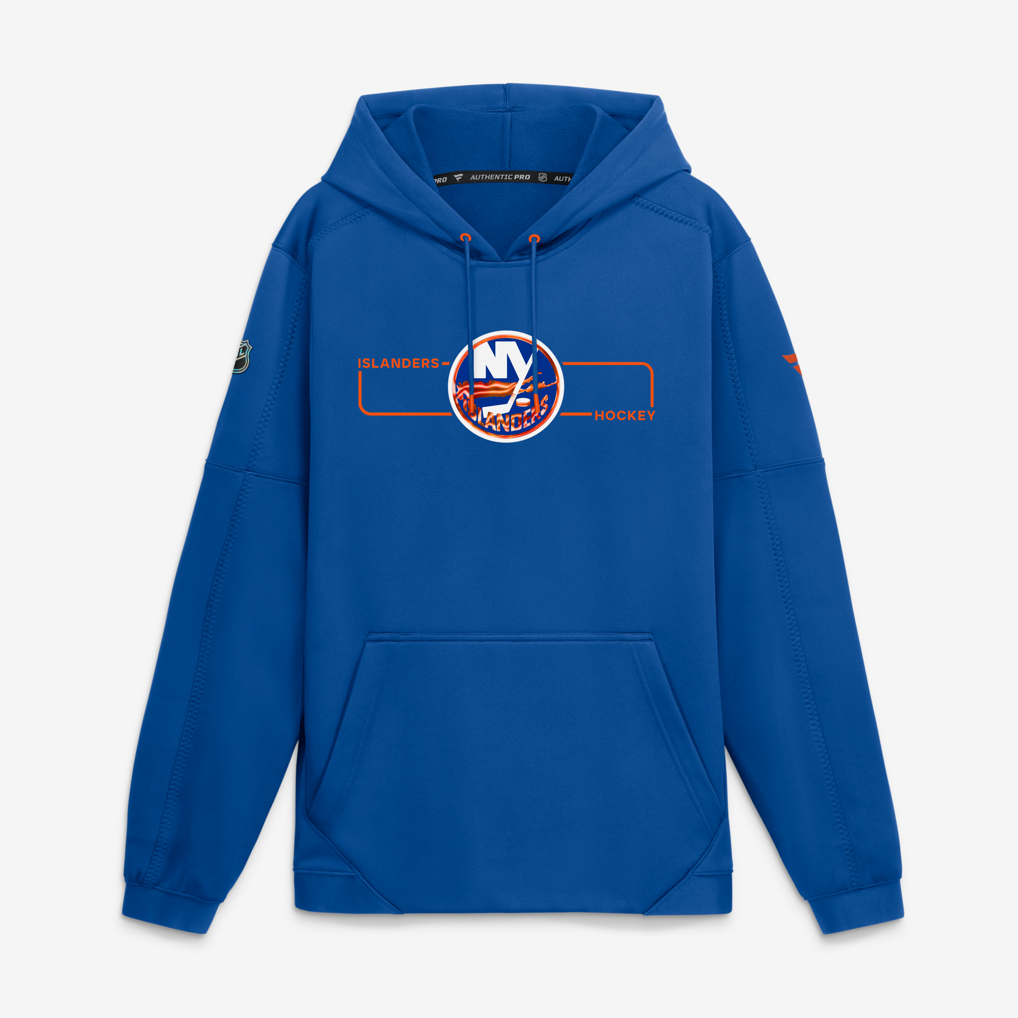Men's Fanatics Royal New York Islanders Authentic Pro Rink Fleece Pullover Hoodie