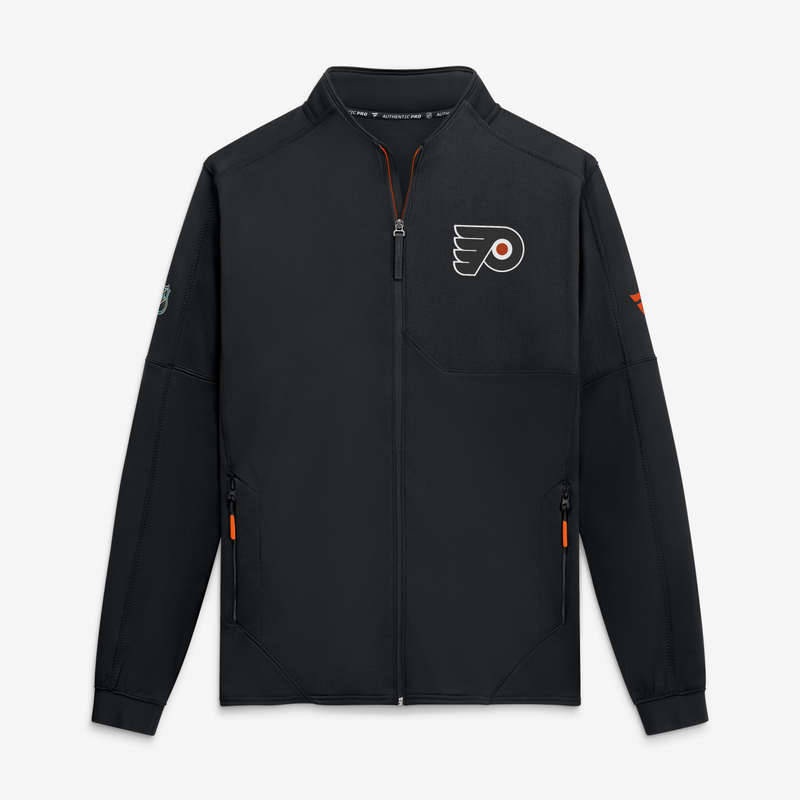 Men's Fanatics Black Philadelphia Flyers Authentic Pro Rink Fleece Full-Zip Jacket