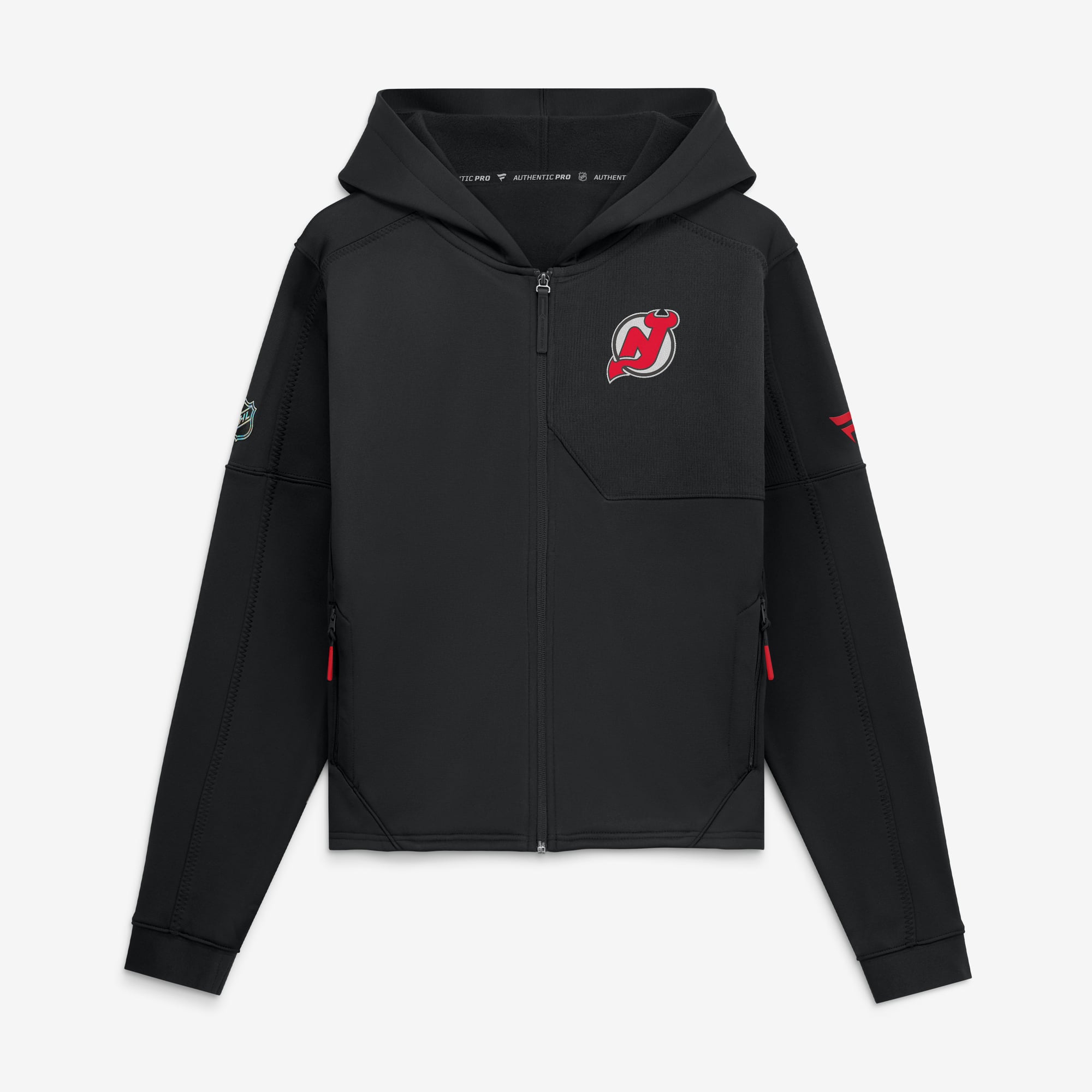 Women's Fanatics Black New Jersey Devils Authentic Pro Rink Full-Zip Hoodie