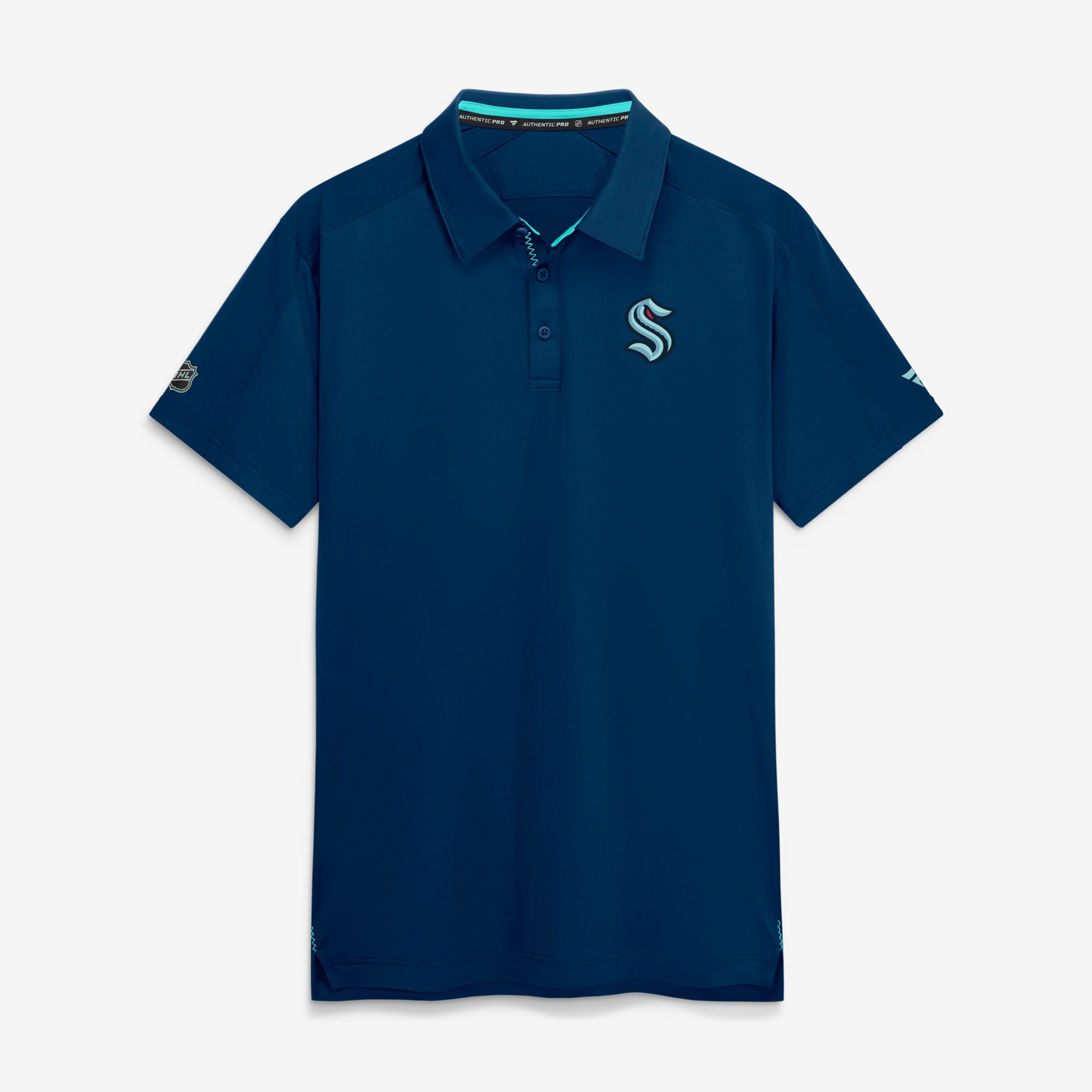 Men's Fanatics Deep Sea Blue Seattle Kraken Authentic Pro Rink Polo