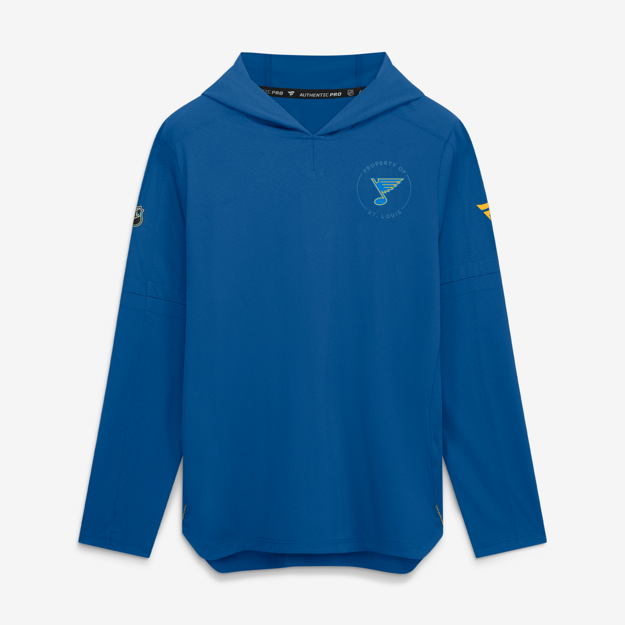 Men's Fanatics Blue St. Louis Blues Authentic Pro Train Lightweight Hoodie