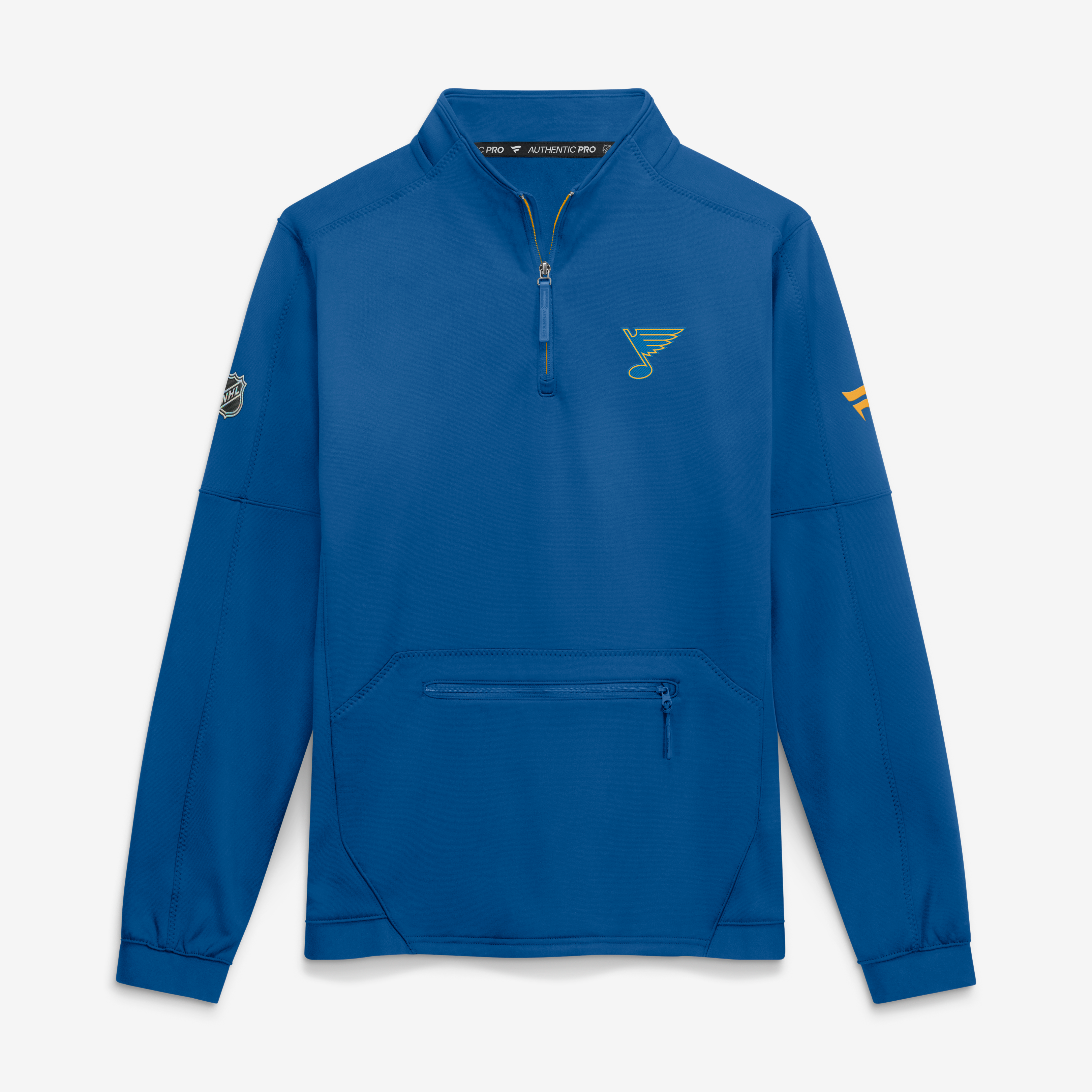 Men's Fanatics Blue St. Louis Blues Authentic Pro Rink Fleece Quarter-Zip Pullover