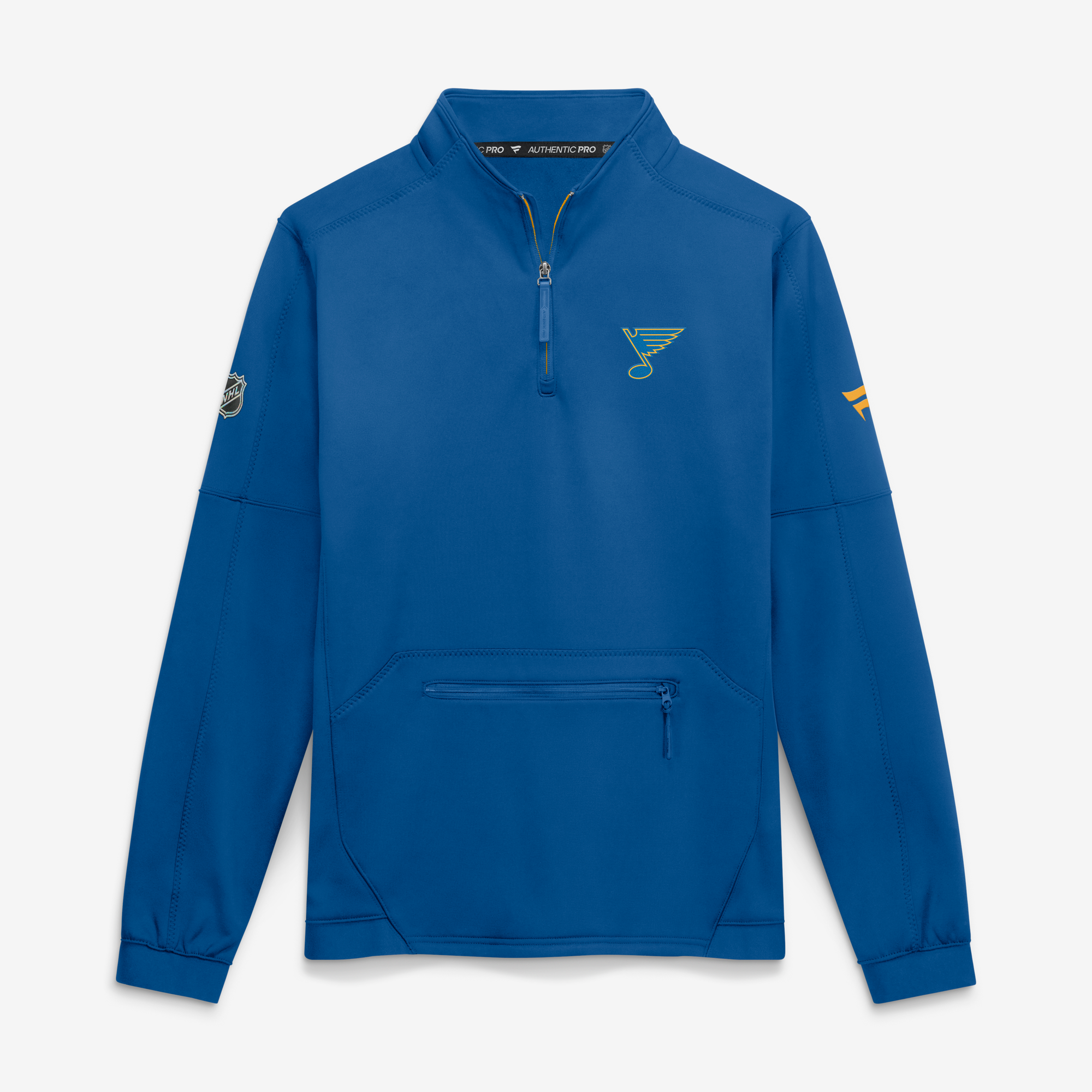 Men's Fanatics Blue St. Louis Blues Authentic Pro Rink Fleece Quarter-Zip Pullover