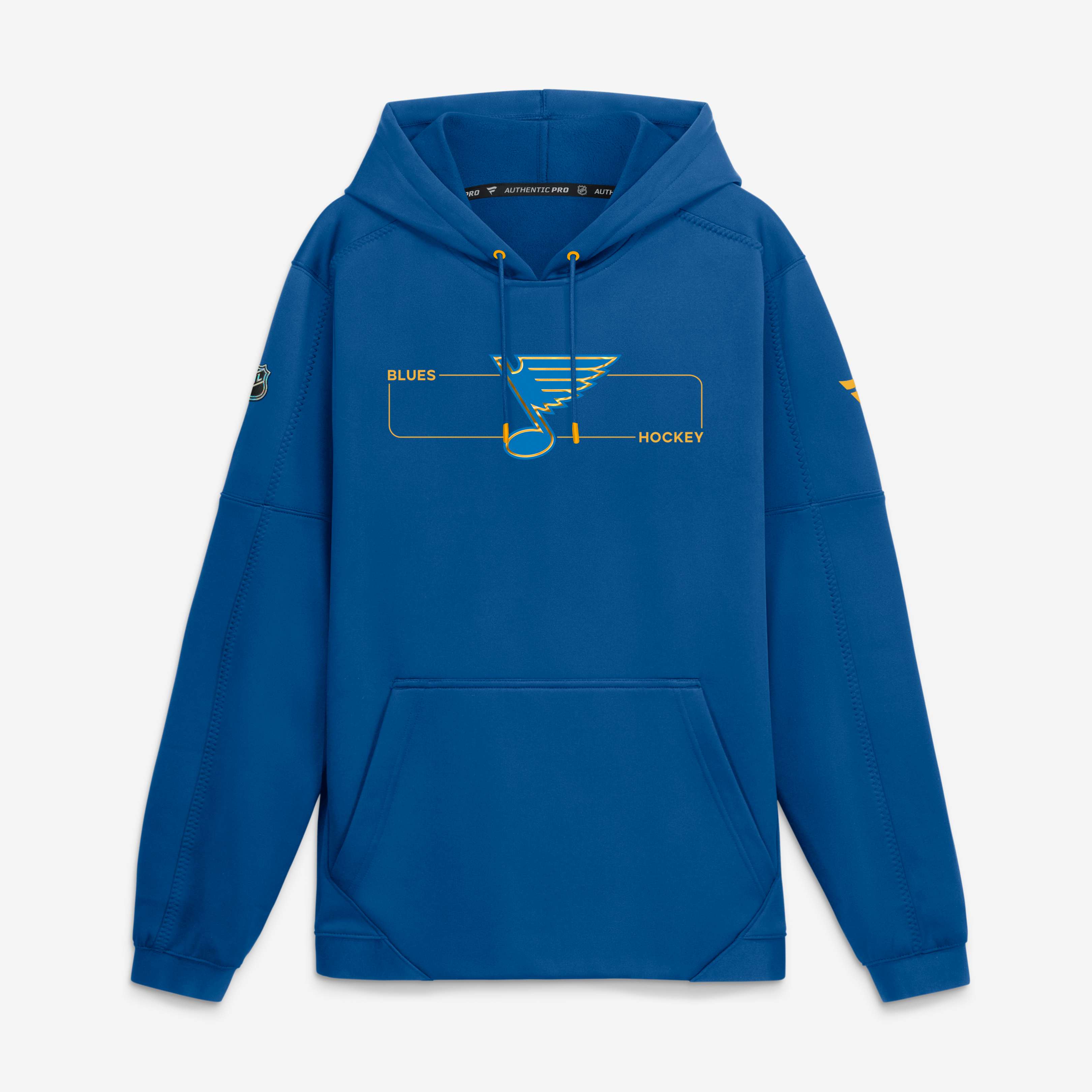 Men's Fanatics Blue St. Louis Blues Authentic Pro Rink Fleece Pullover Hoodie