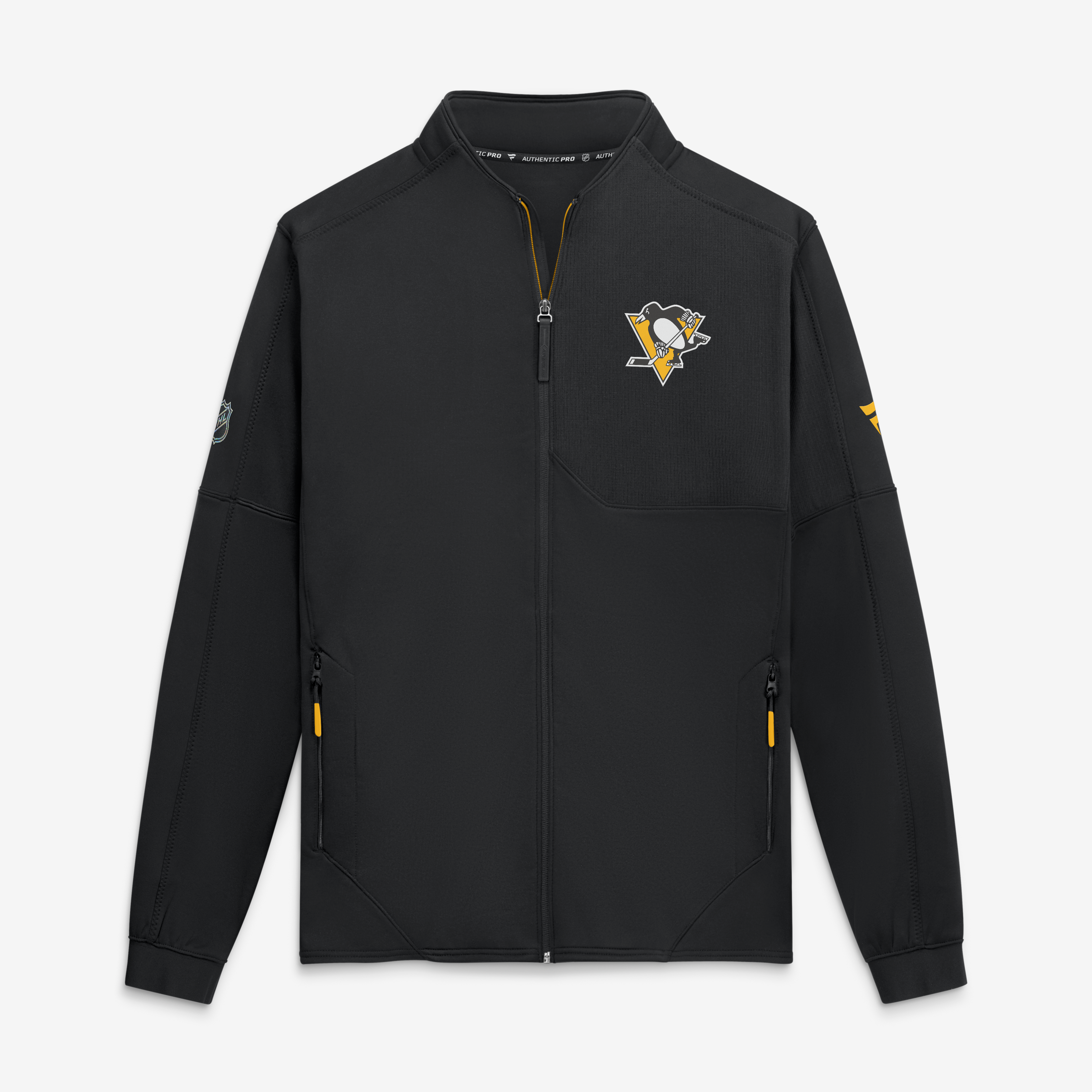 Men's Fanatics Black Pittsburgh Penguins Authentic Pro Rink Fleece Full-Zip Jacket