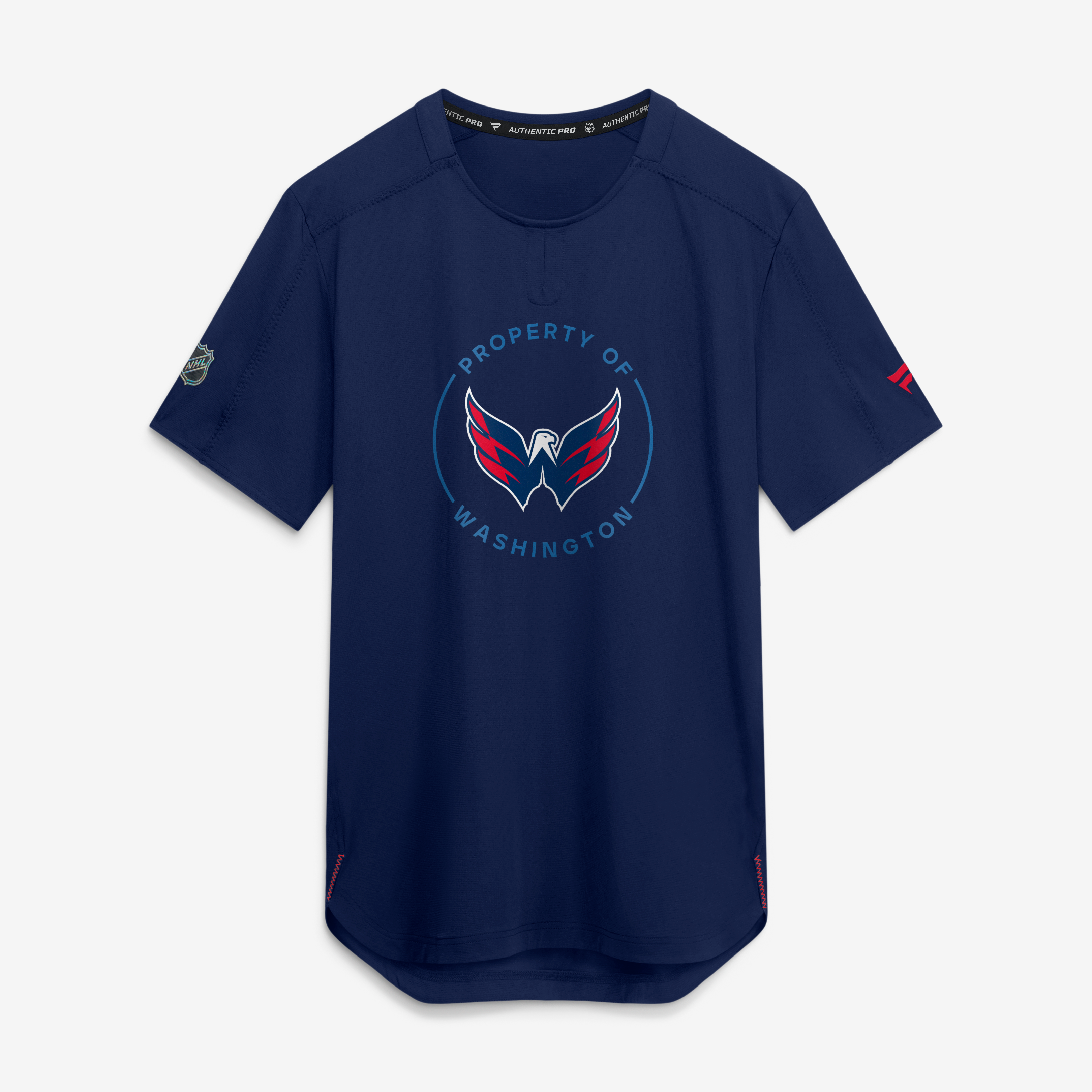Men's Fanatics Navy Washington Capitals Authentic Pro Train Performance T-Shirt