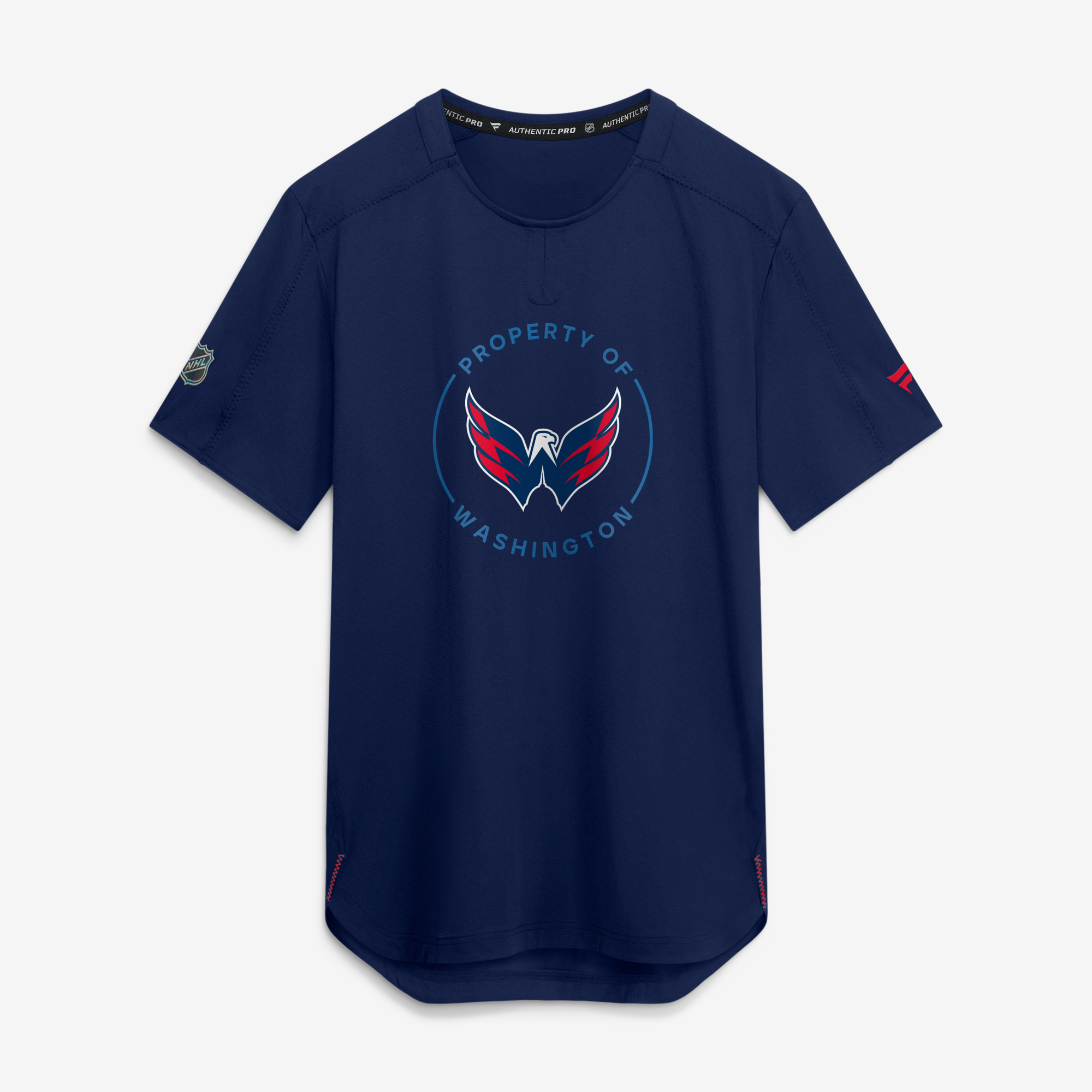 Men's Fanatics Navy Washington Capitals Authentic Pro Train Performance T-Shirt