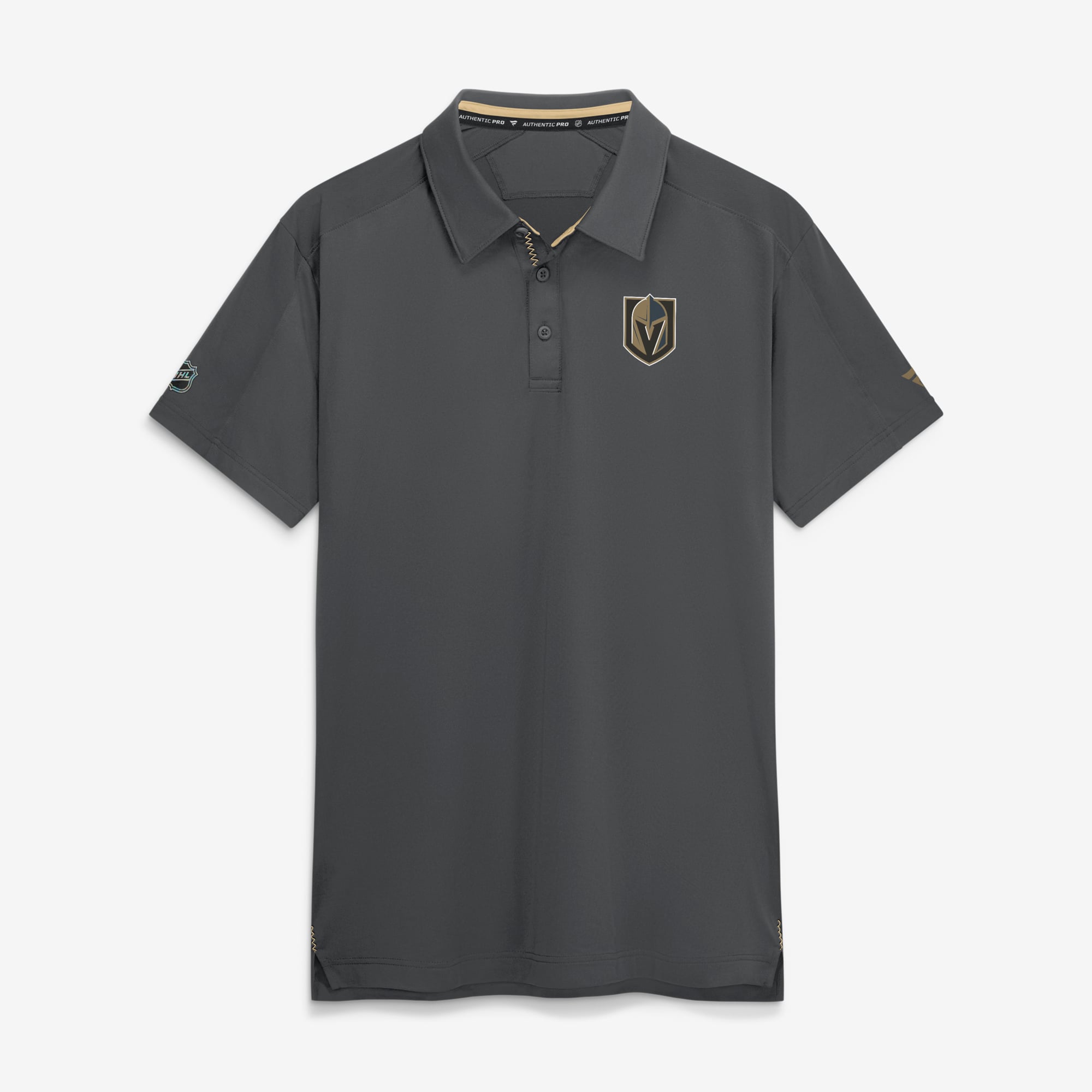 Men's Fanatics Charcoal Vegas Golden Knights Authentic Pro Rink Polo
