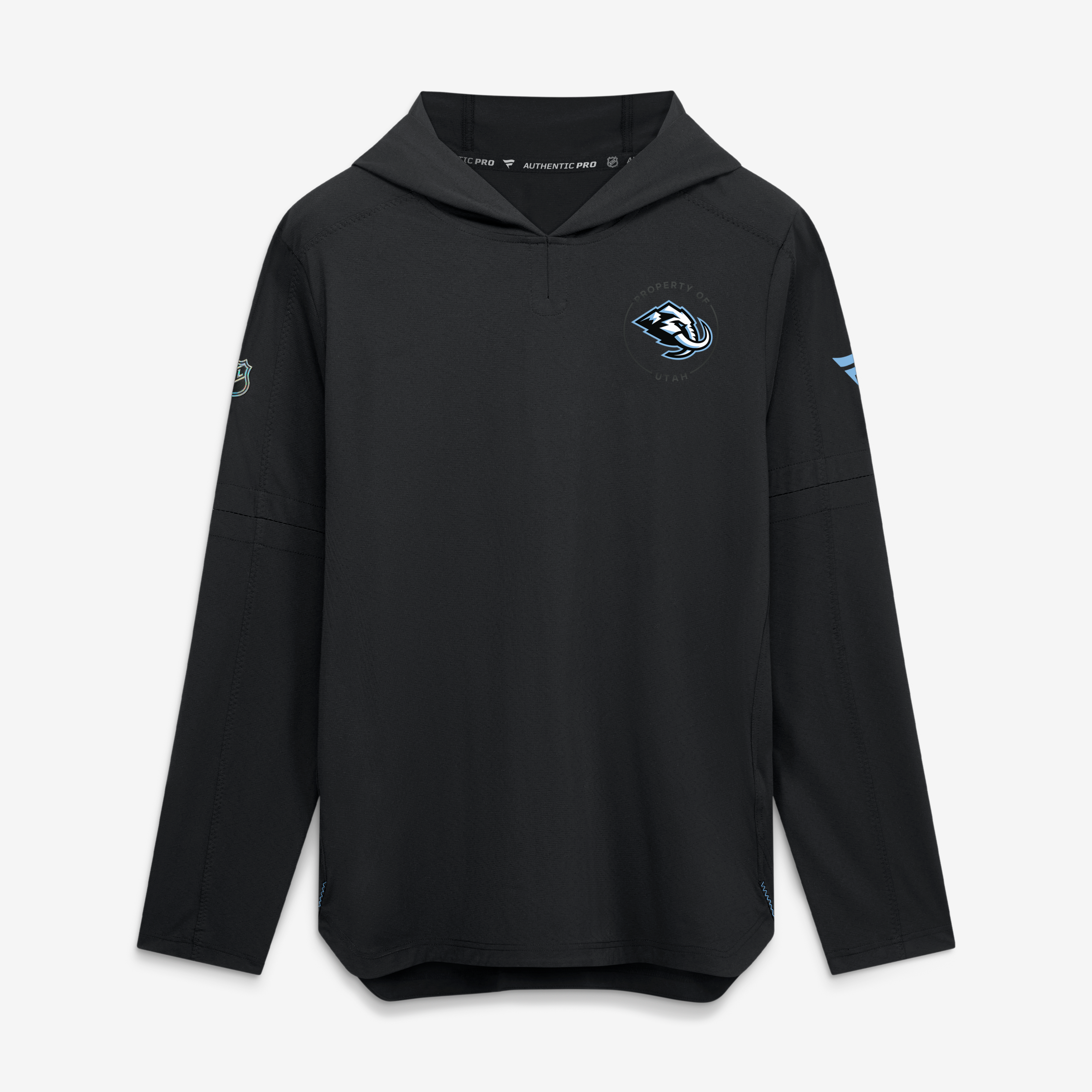 Men's Fanatics Black Utah Mammoth Authentic Pro Train Lightweight Hoodie