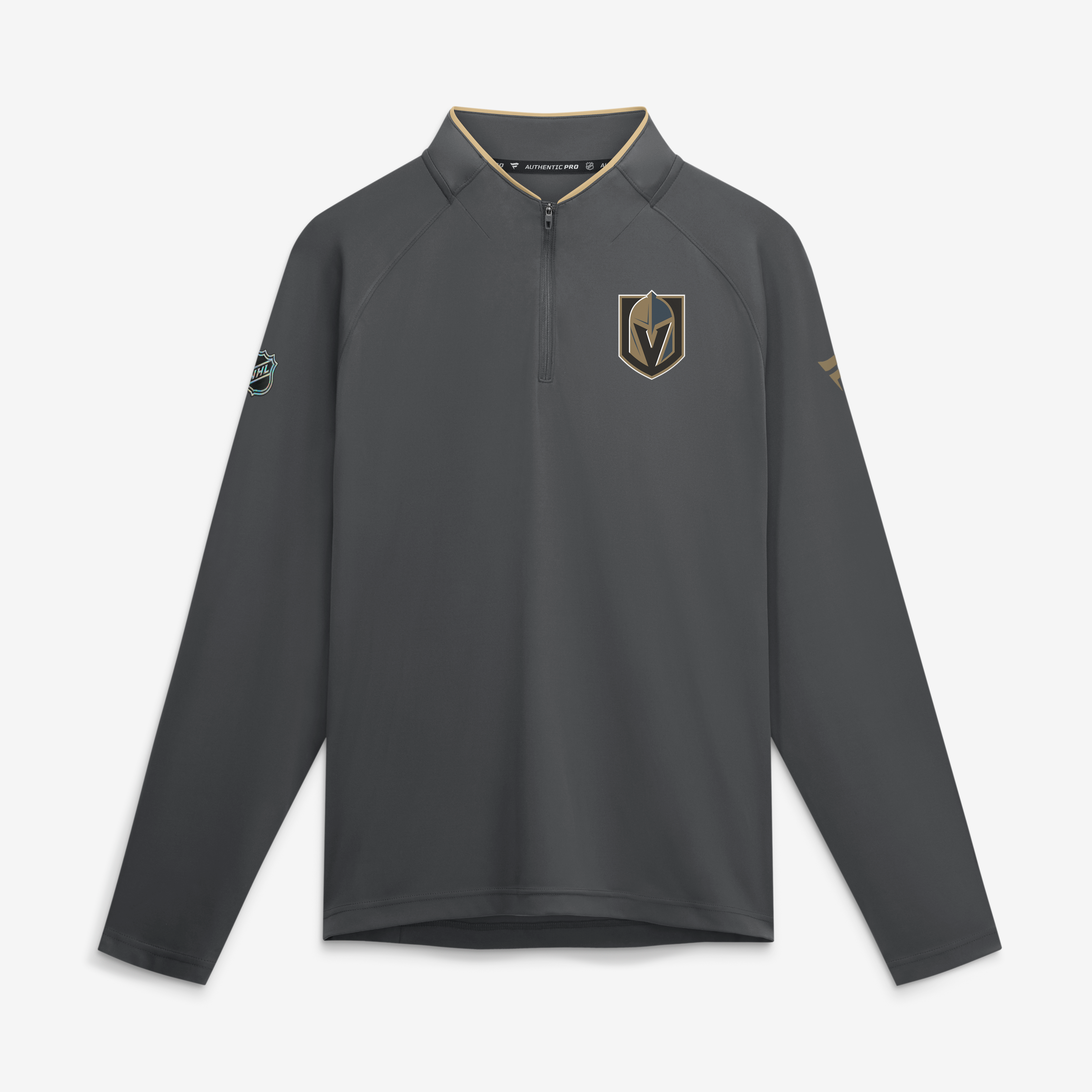 Men's Fanatics Charcoal Vegas Golden Knights Authentic Pro Rink Lightweight Quarter-Zip Pullover
