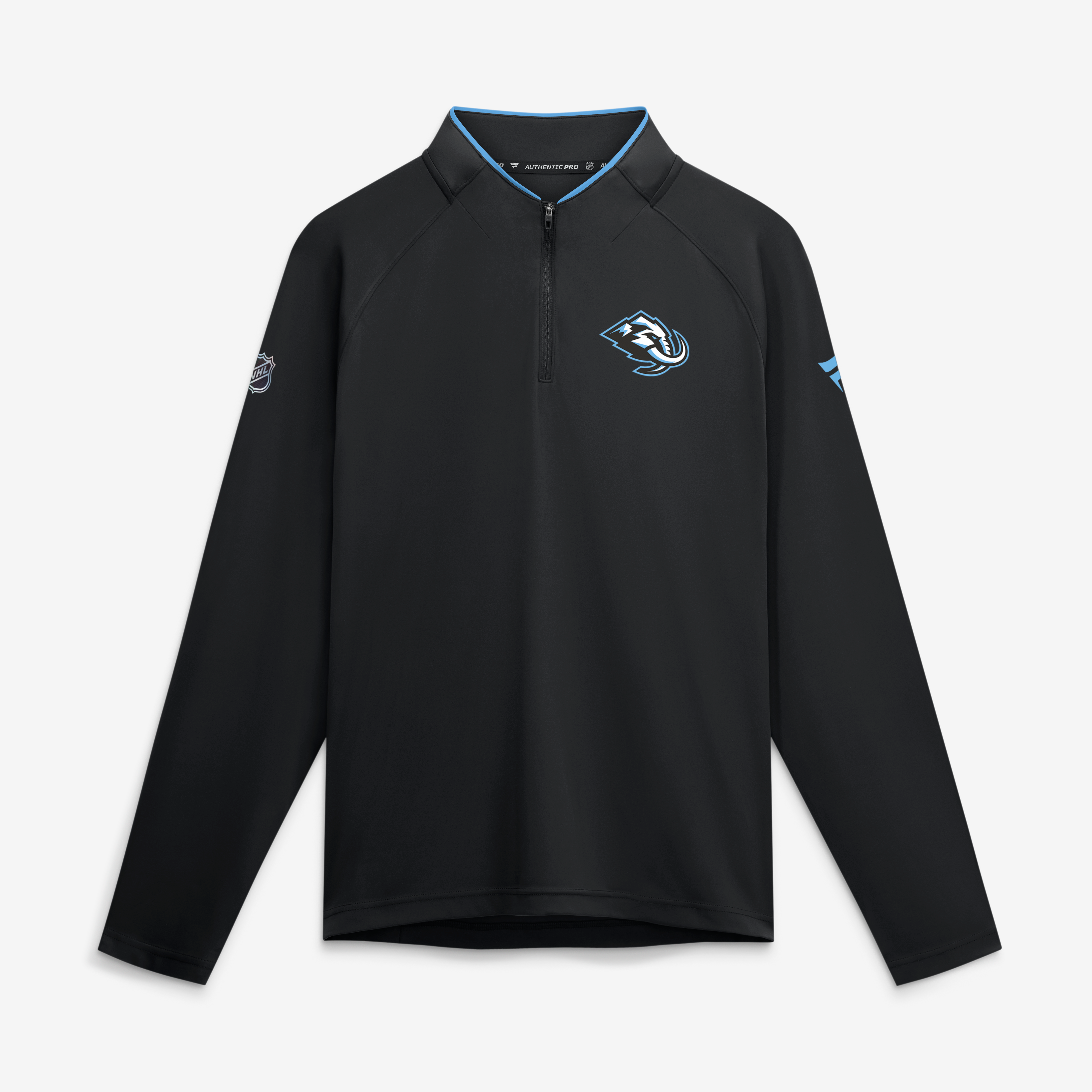 Men's Fanatics Black Utah Mammoth Authentic Pro Rink Lightweight Quarter-Zip Pullover