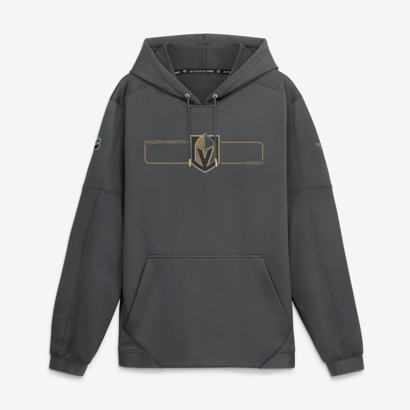 Men's Fanatics Charcoal Vegas Golden Knights Authentic Pro Rink Fleece Pullover Hoodie