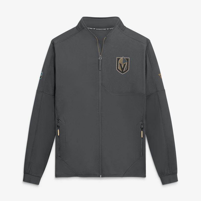 Men's Fanatics Charcoal Vegas Golden Knights Authentic Pro Rink Fleece Full-Zip Jacket
