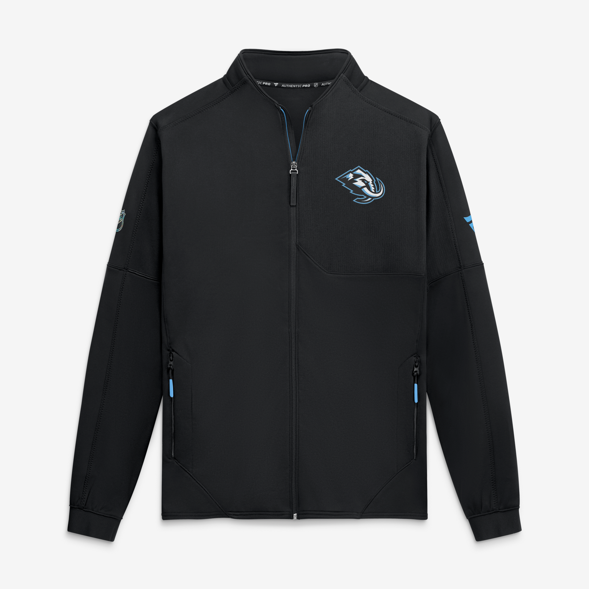 Men's Fanatics Black Utah Mammoth Authentic Pro Rink Fleece Full-Zip Jacket