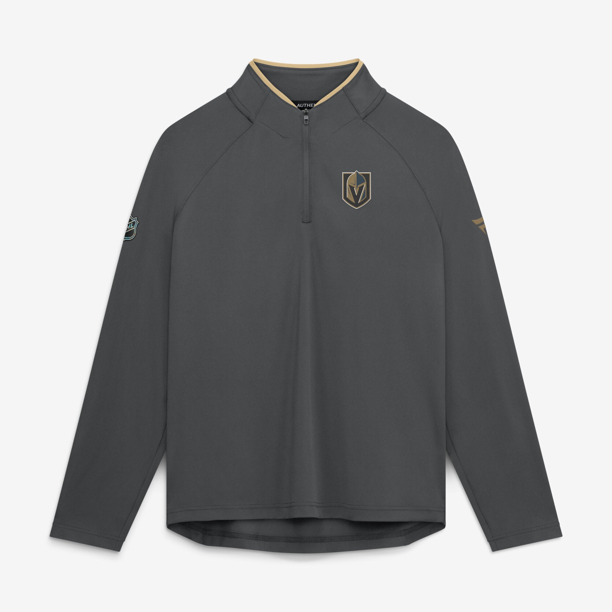 Women's Fanatics Charcoal Vegas Golden Knights Authentic Pro Rink Lightweight Quarter-Zip Pullover