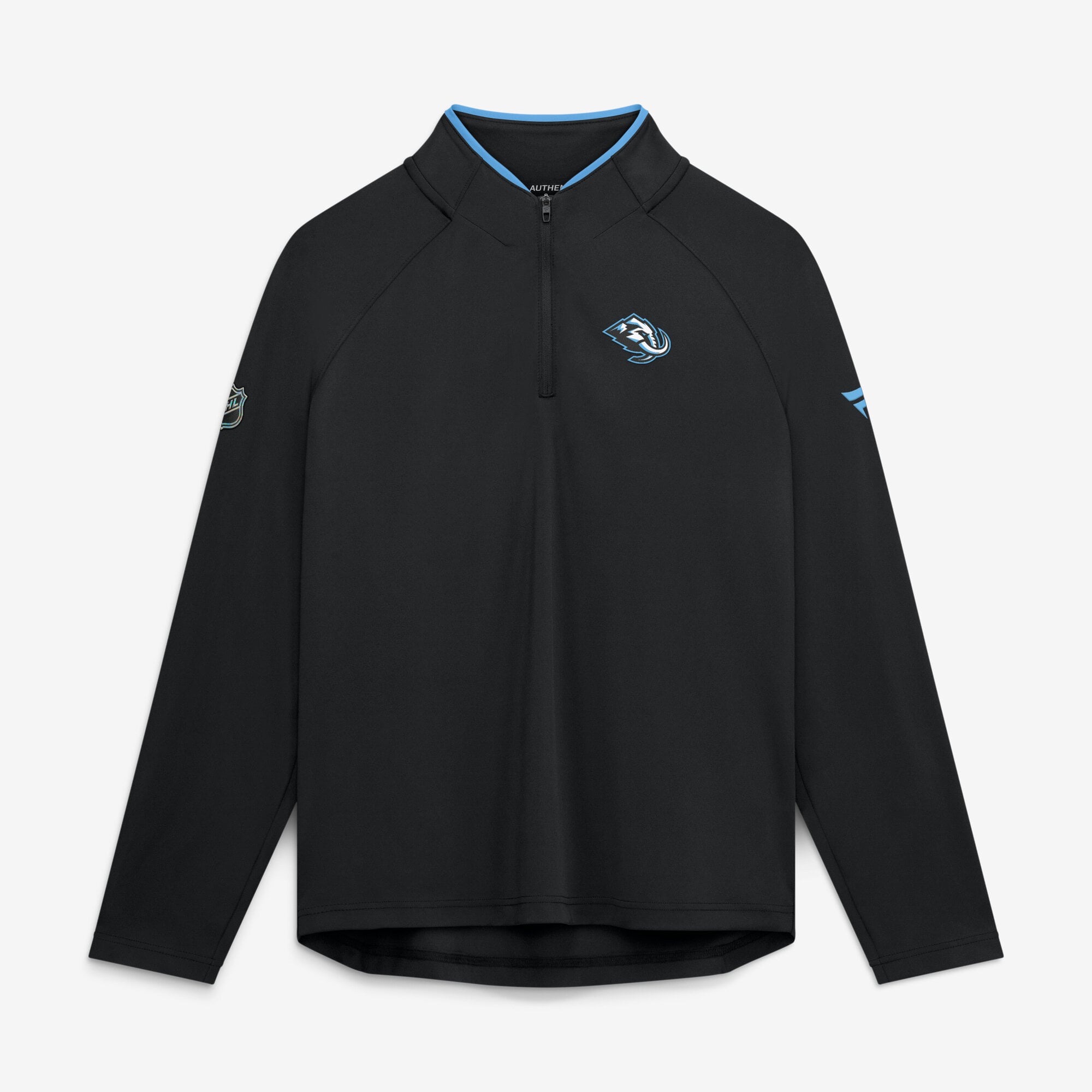 Women's Fanatics Black Utah Mammoth Authentic Pro Rink Lightweight Quarter-Zip Pullover