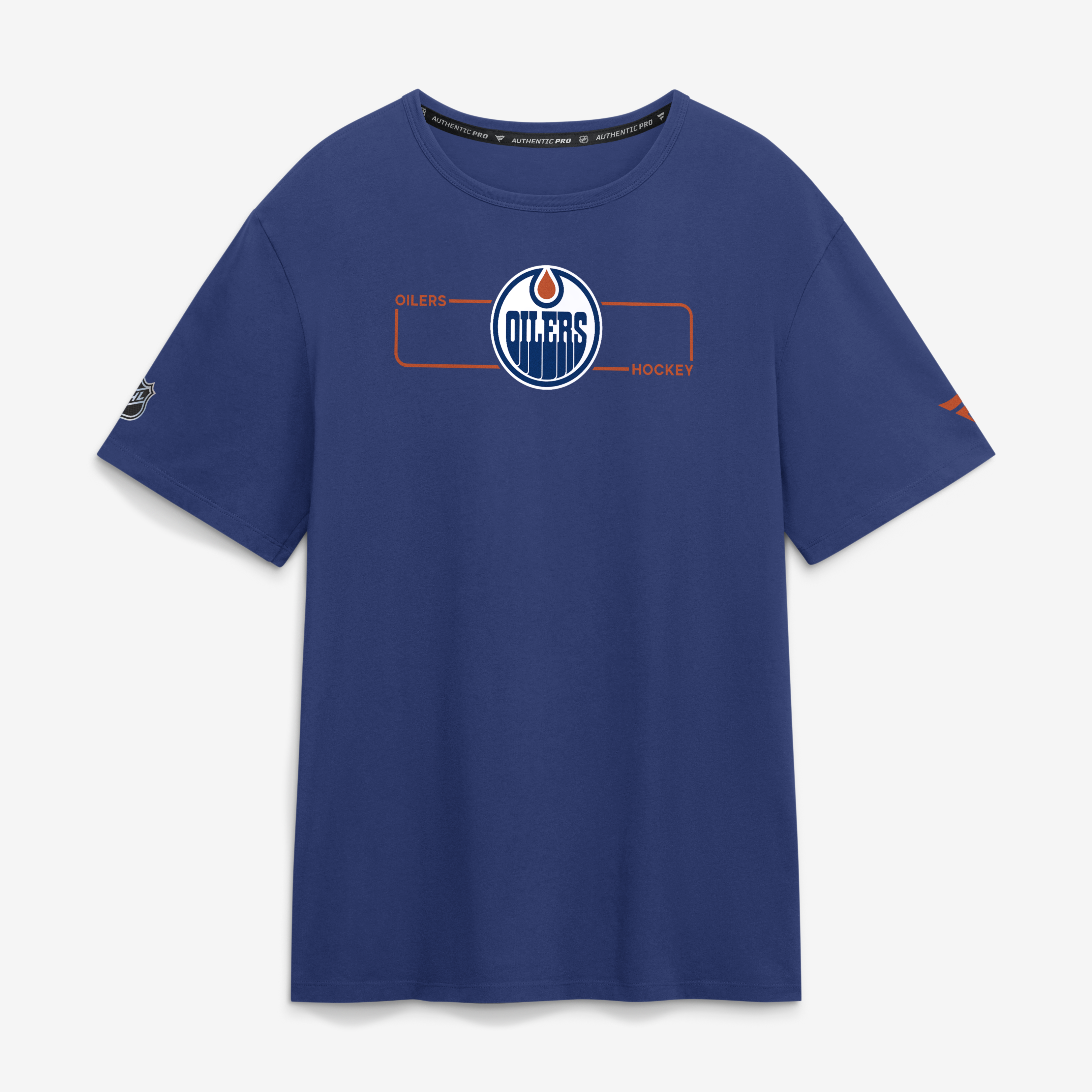 Men's Fanatics Royal Edmonton Oilers Authentic Pro Primary Logo T-Shirt