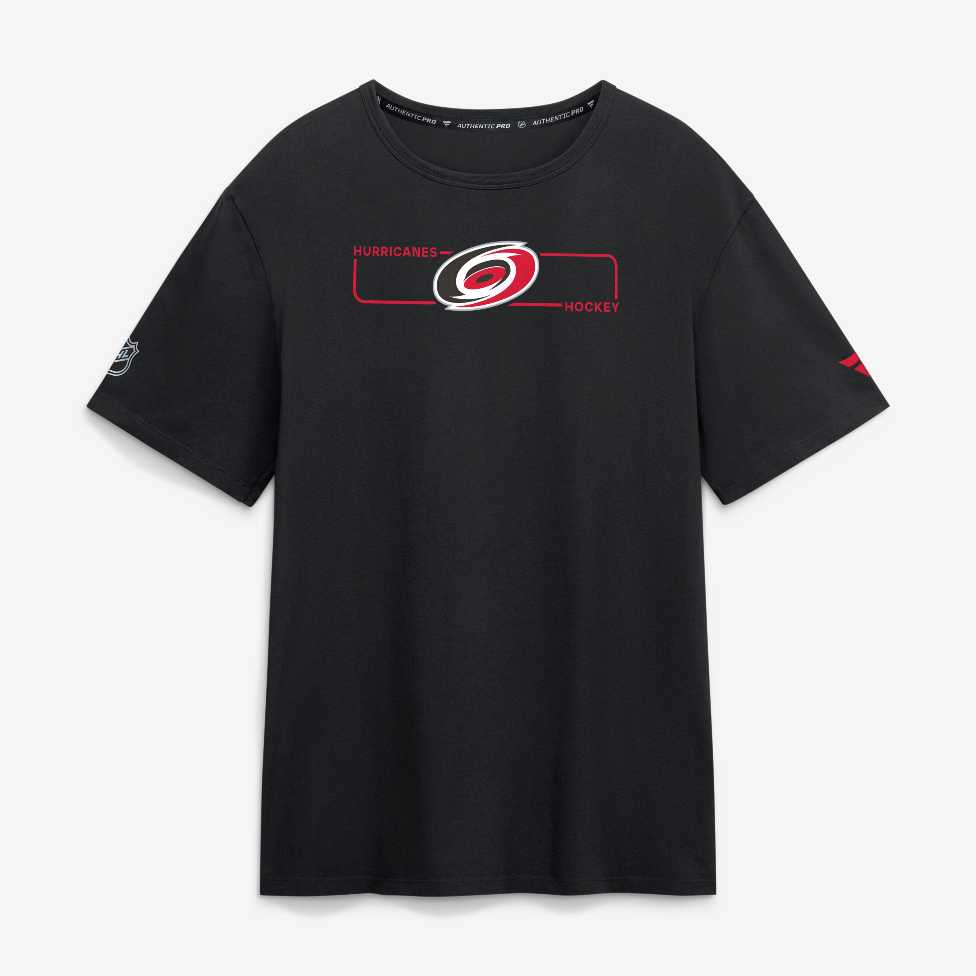 Men's Fanatics Black Carolina Hurricanes Authentic Pro Primary Logo T-Shirt