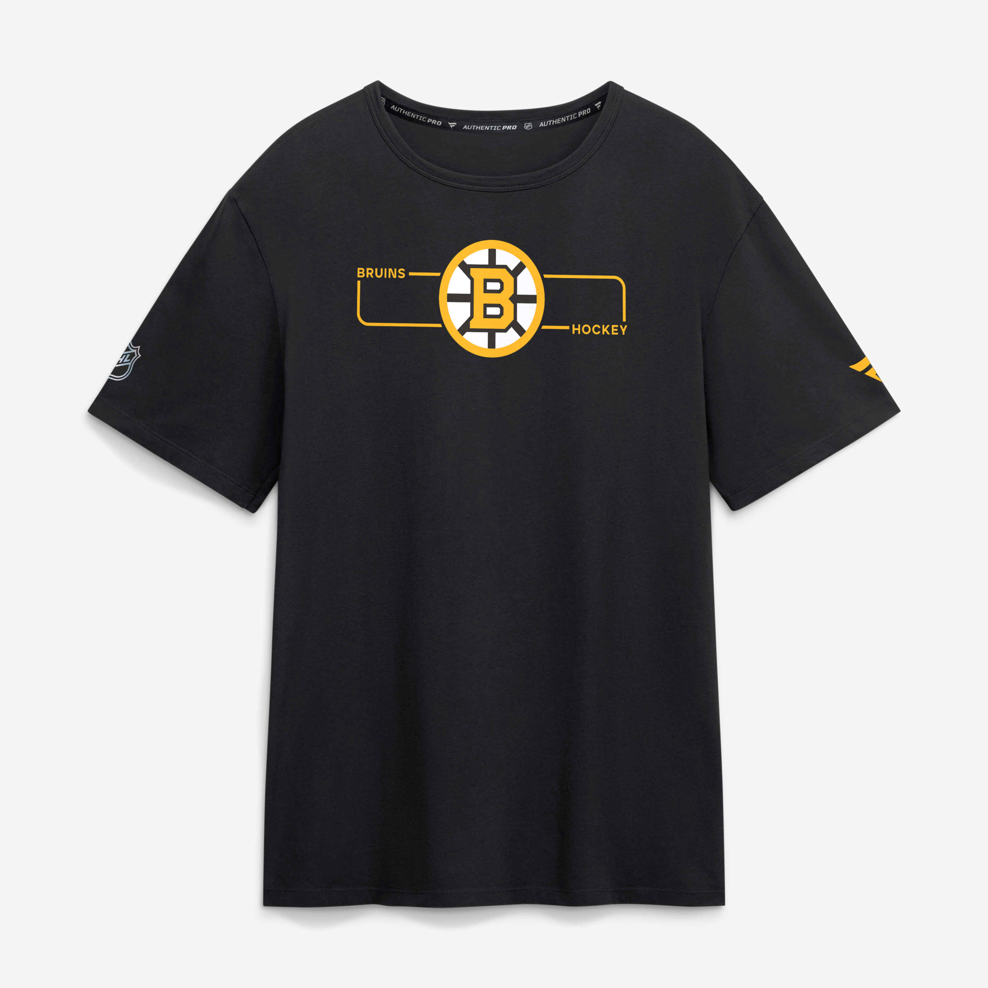 Men's Fanatics Black Boston Bruins Authentic Pro Primary Logo T-Shirt