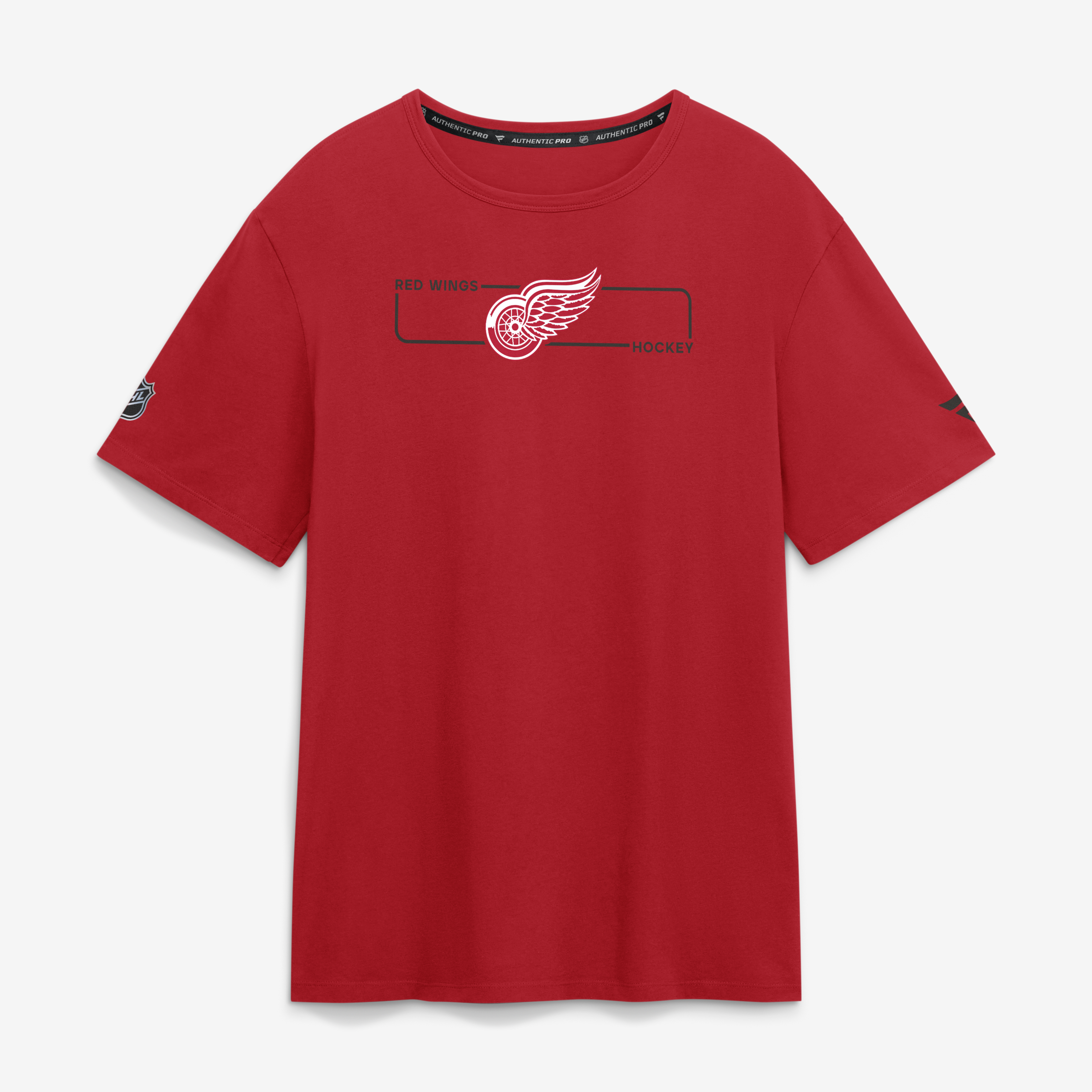 Men's Fanatics Red Detroit Red Wings Authentic Pro Primary Logo T-Shirt