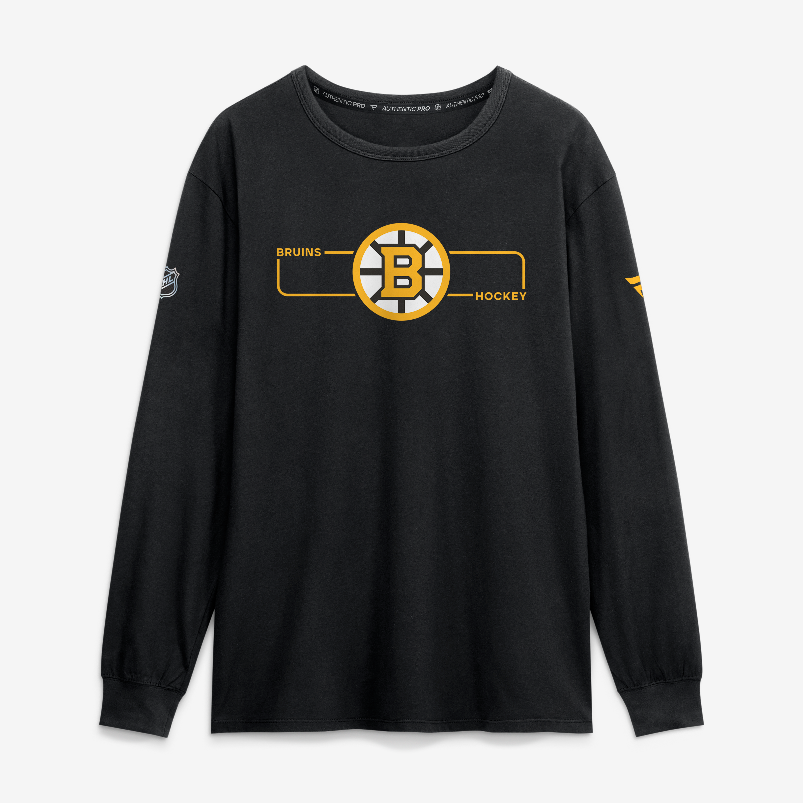 Men's Fanatics Black Boston Bruins Authentic Pro Primary Logo Long Sleeve T-Shirt