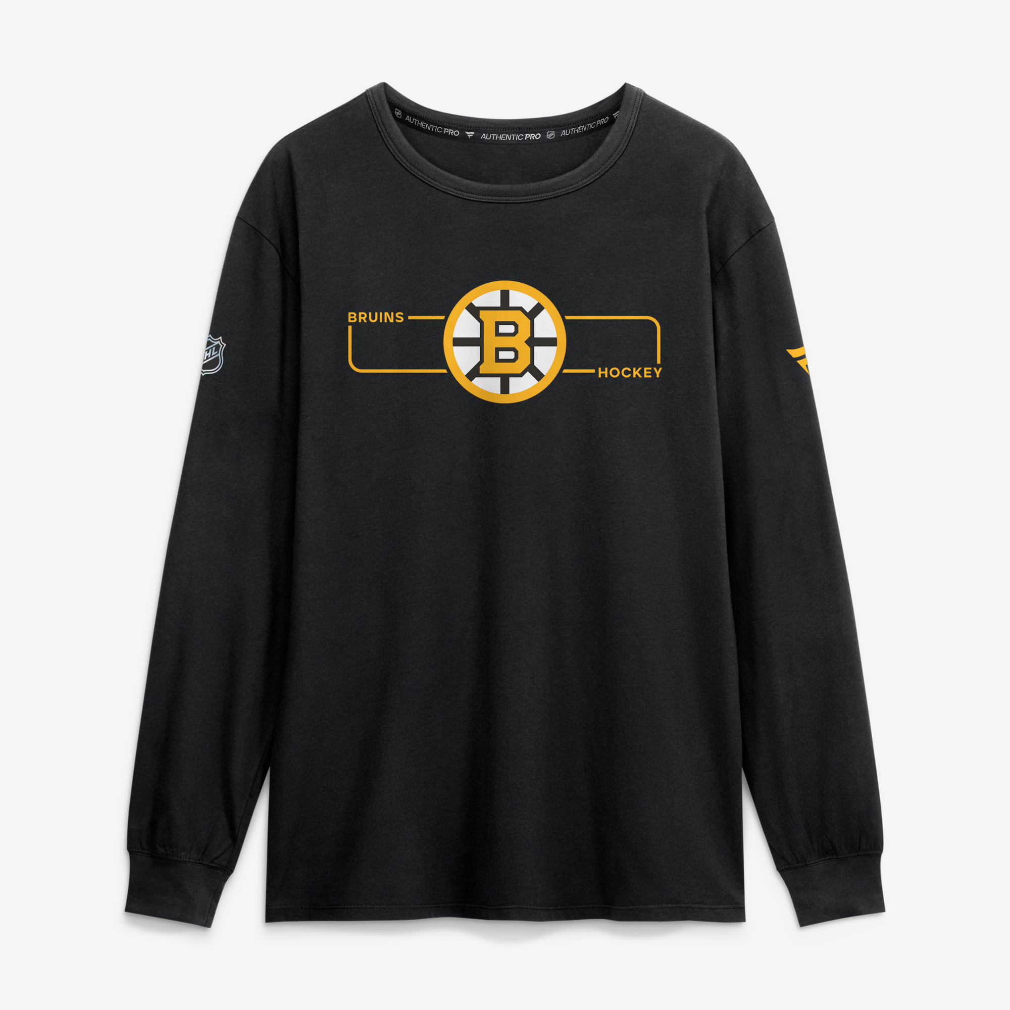 Men's Fanatics Black Boston Bruins Authentic Pro Primary Logo Long Sleeve T-Shirt