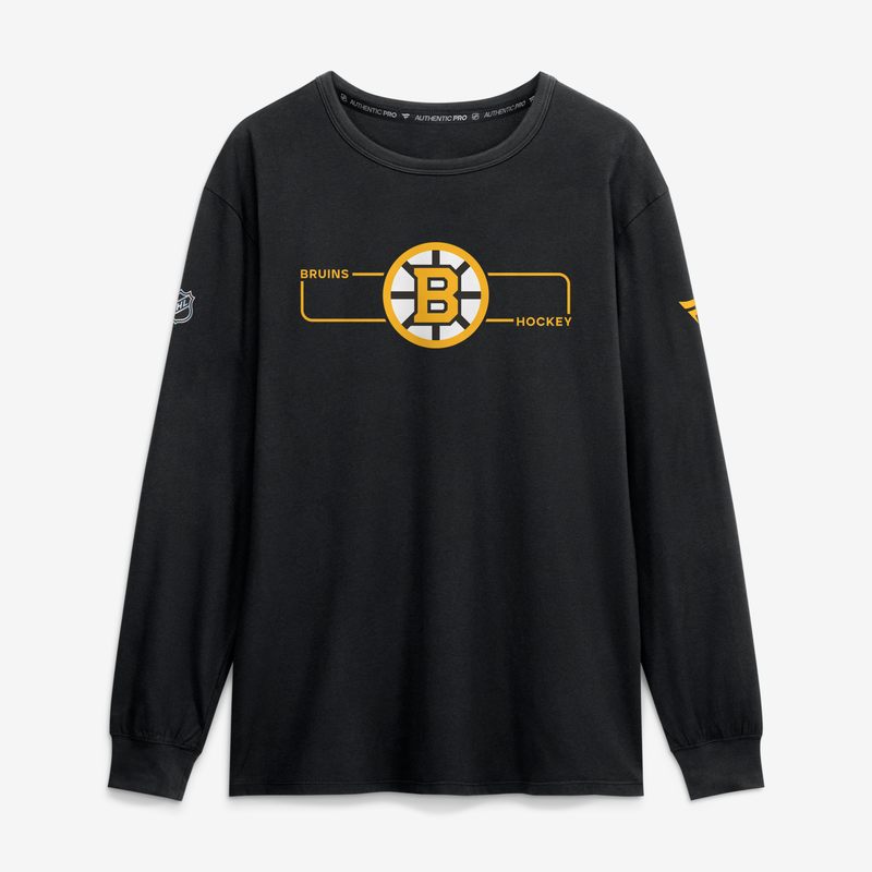Men's Fanatics Black Boston Bruins Authentic Pro Primary Logo Long Sleeve T-Shirt