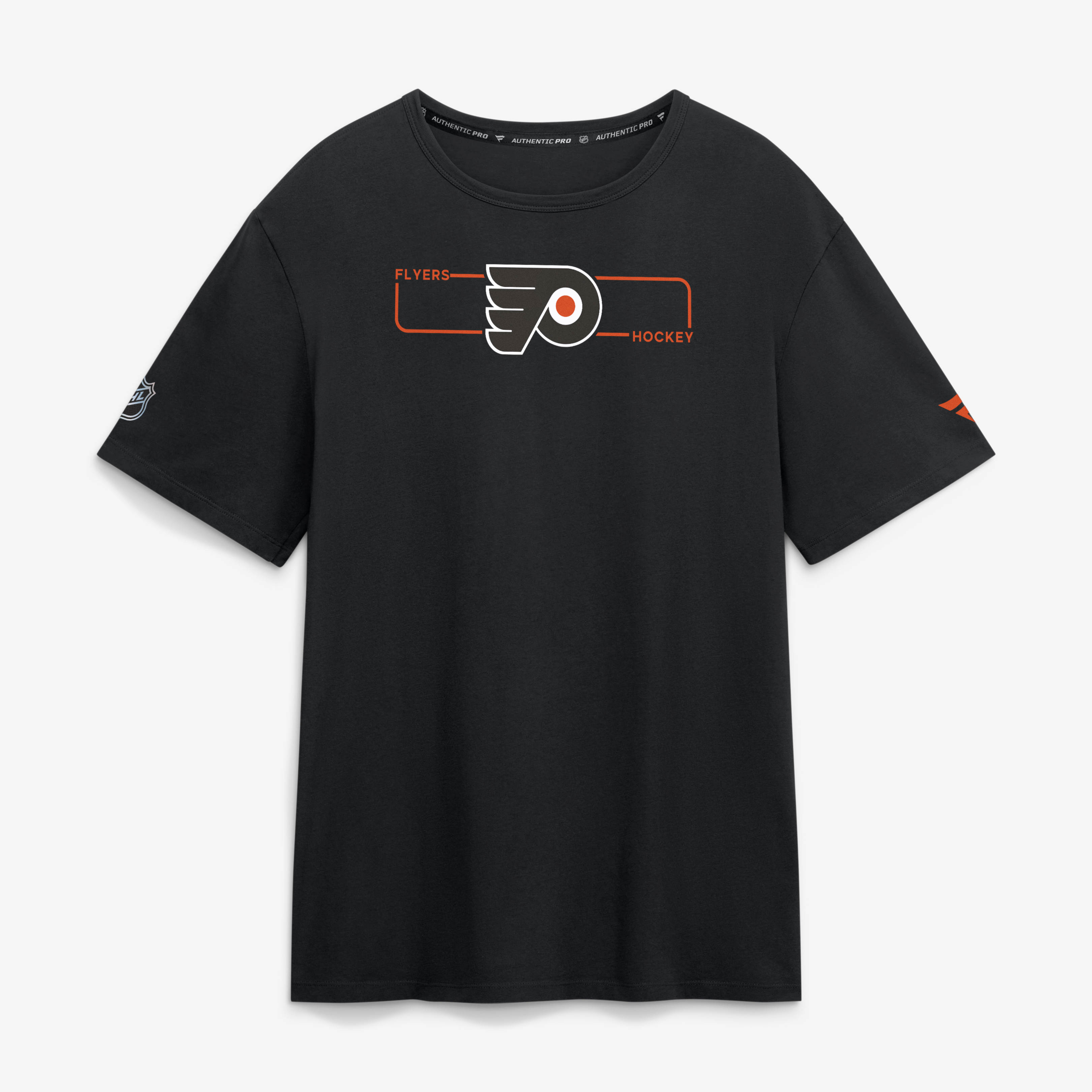 Men's Fanatics Black Philadelphia Flyers Authentic Pro Primary Logo T-Shirt