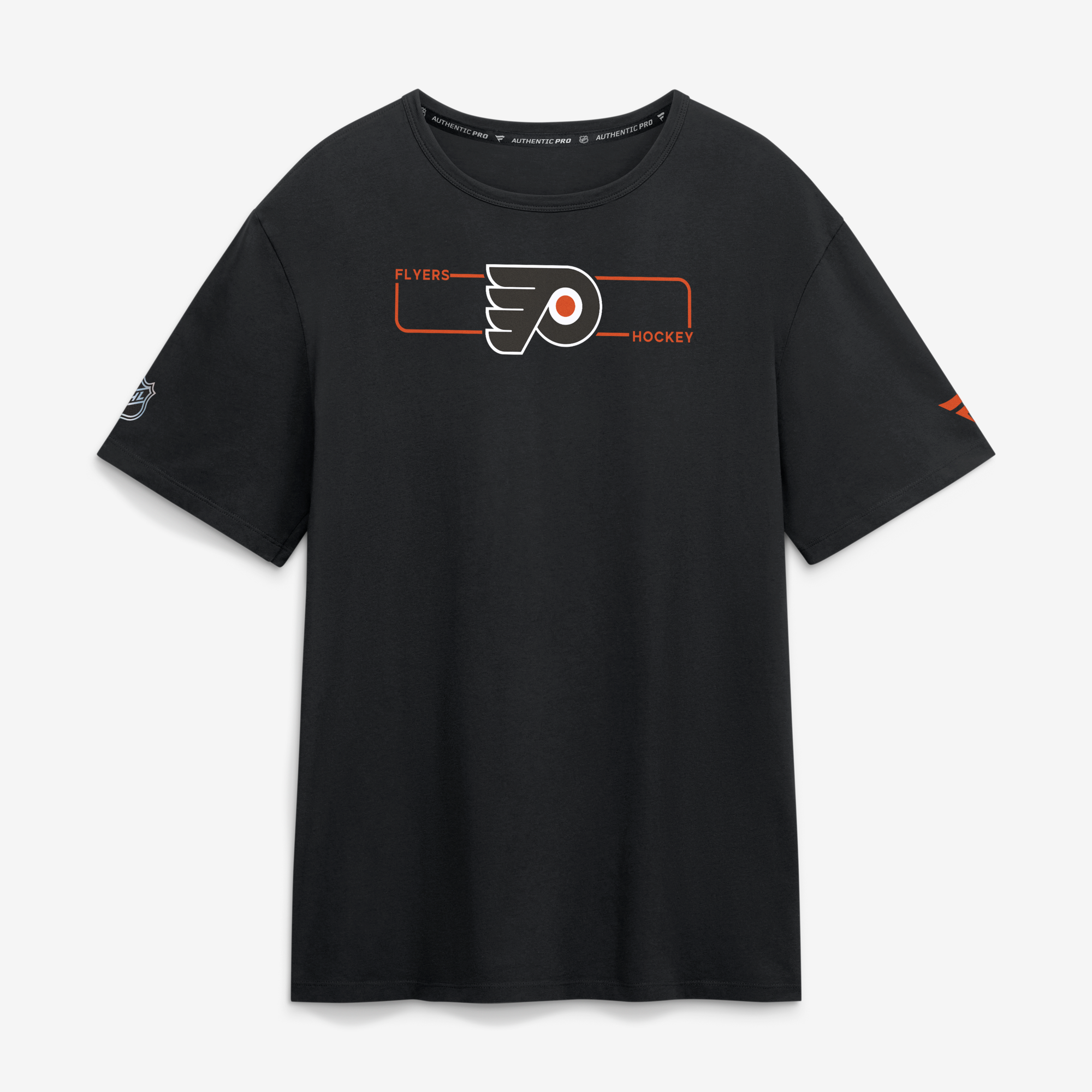 Men's Fanatics Black Philadelphia Flyers Authentic Pro Primary Logo T-Shirt