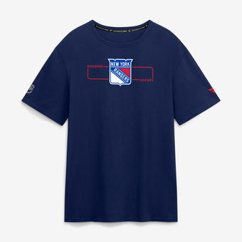 Men's Fanatics Navy New York Rangers Authentic Pro Primary Logo T-Shirt