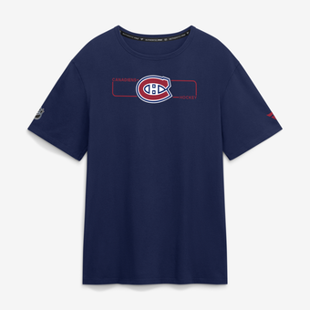 Men's Fanatics Navy Montreal Canadiens Authentic Pro Primary Logo T-Shirt