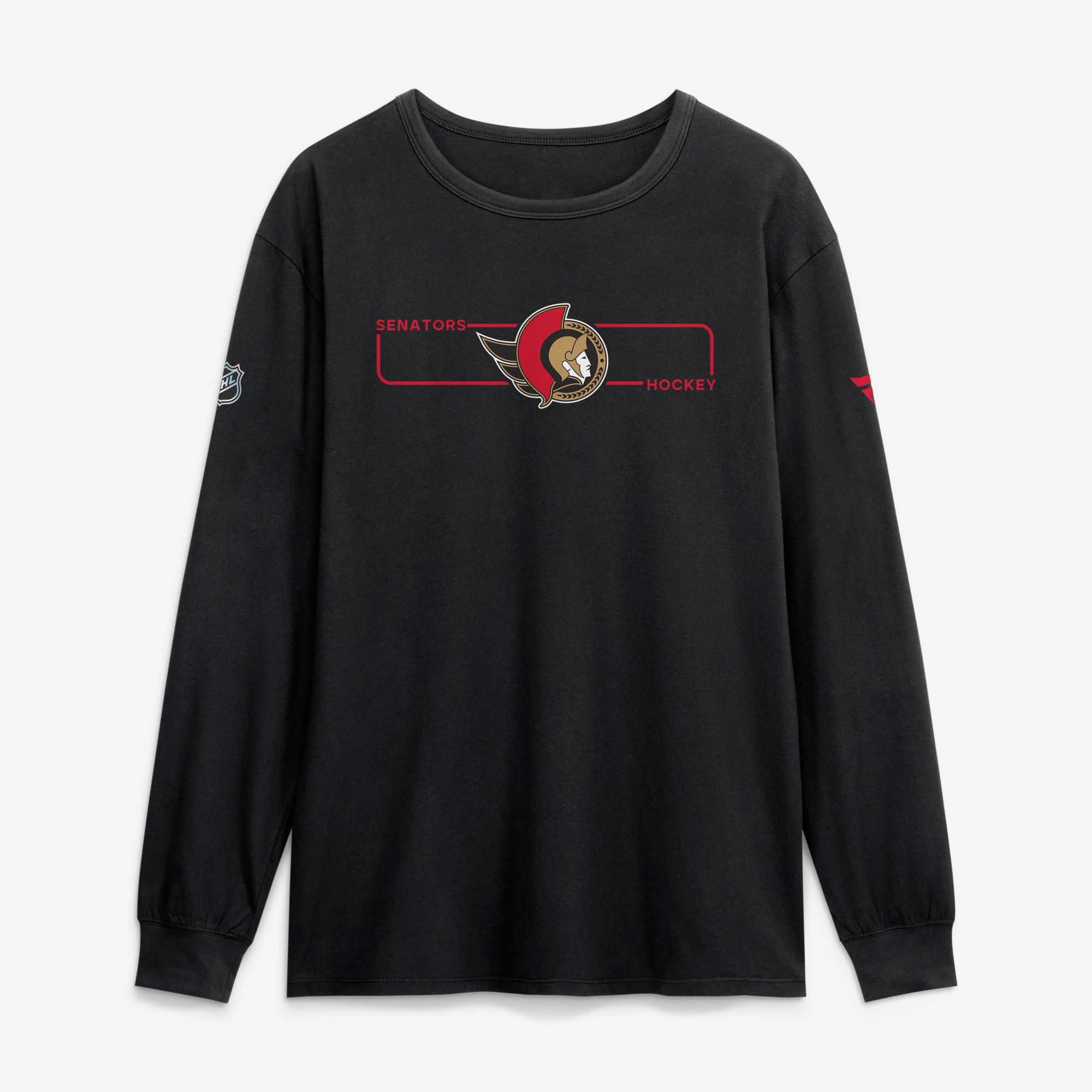 Men's Fanatics Black Ottawa Senators Authentic Pro Primary Logo Long Sleeve T-Shirt