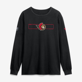 Men's Fanatics Black Ottawa Senators Authentic Pro Primary Logo Long Sleeve T-Shirt