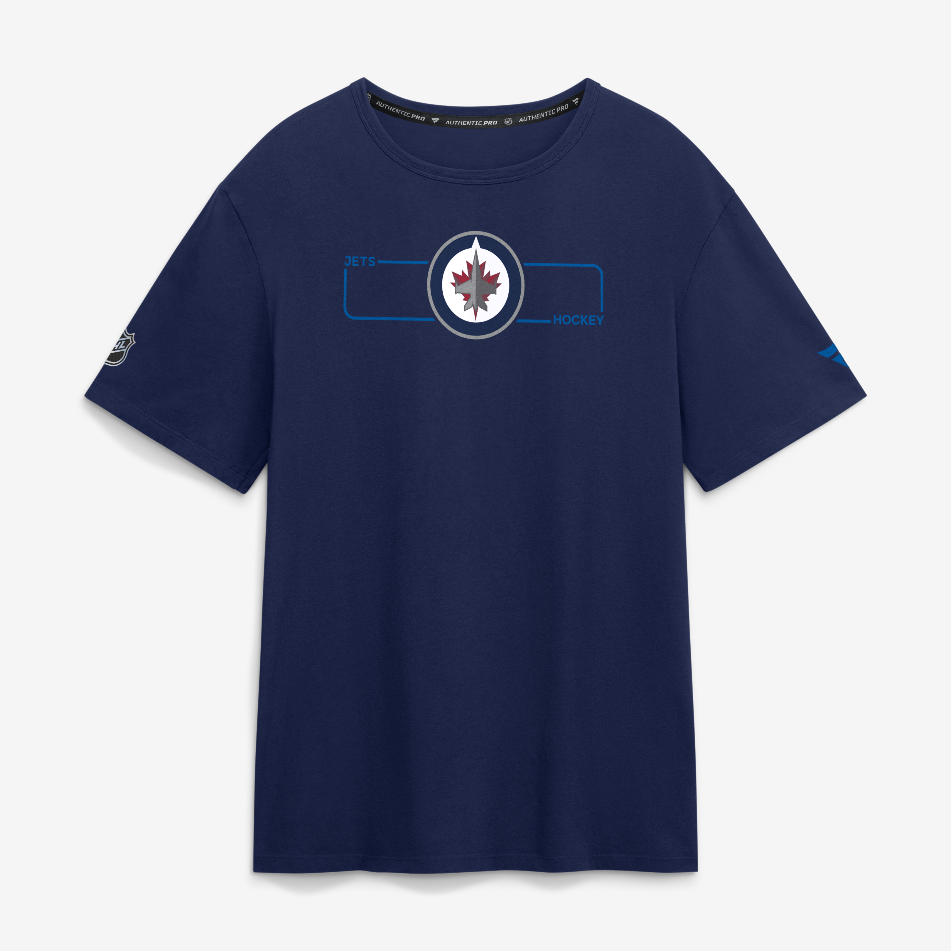 Men's Fanatics Navy Winnipeg Jets Authentic Pro Primary Logo T-Shirt