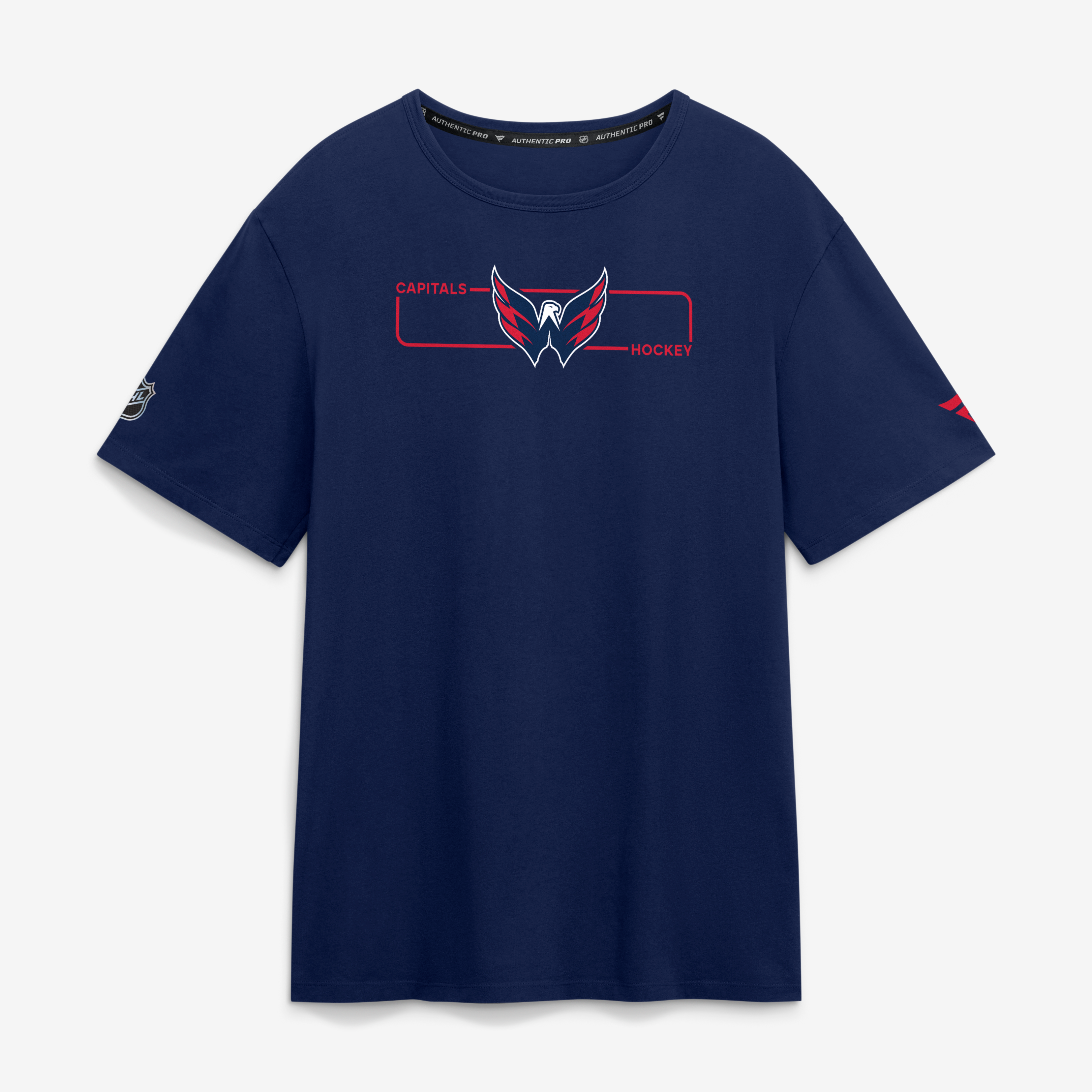 Men's Fanatics Navy Washington Capitals Authentic Pro Primary Logo T-Shirt