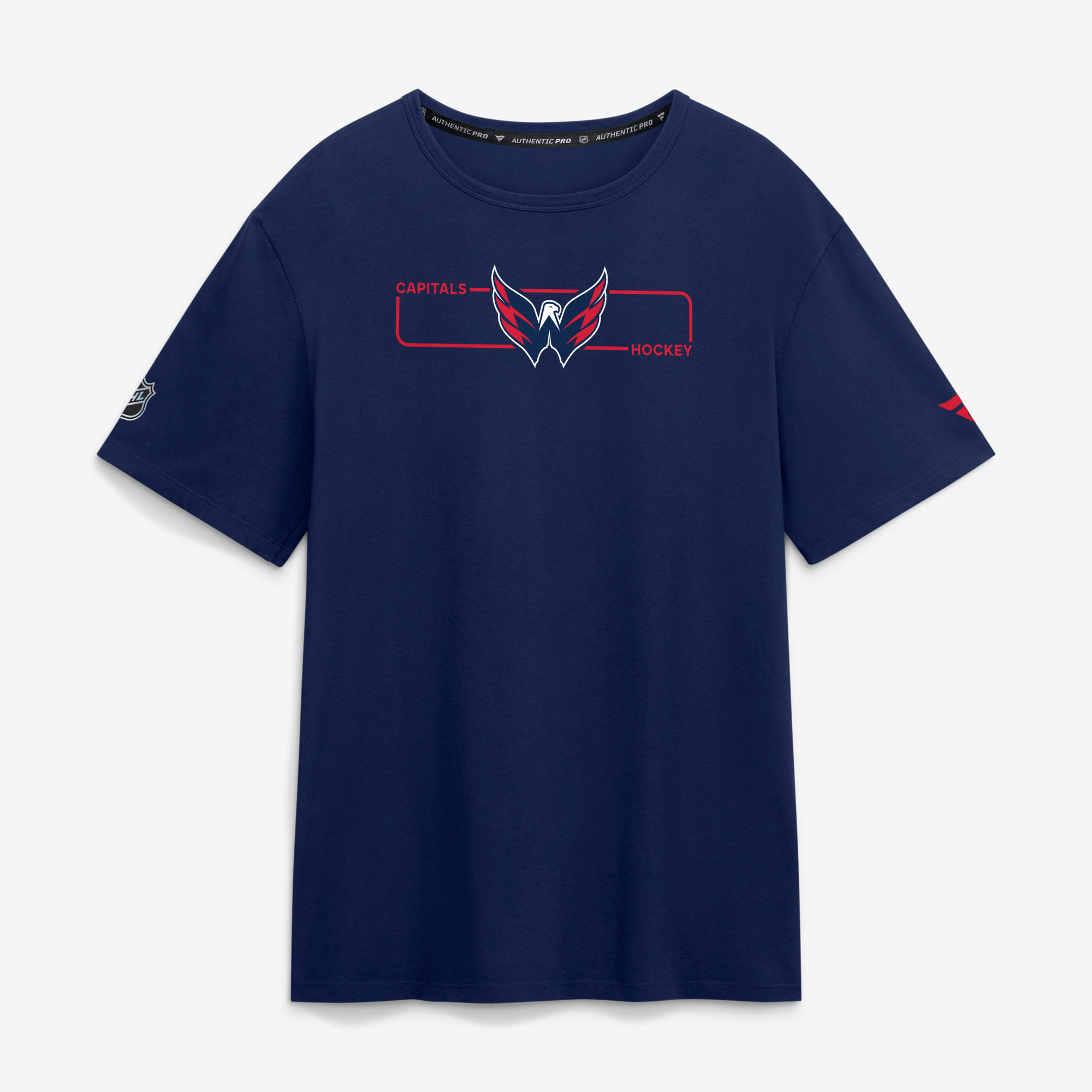 Men's Fanatics Navy Washington Capitals Authentic Pro Primary Logo T-Shirt