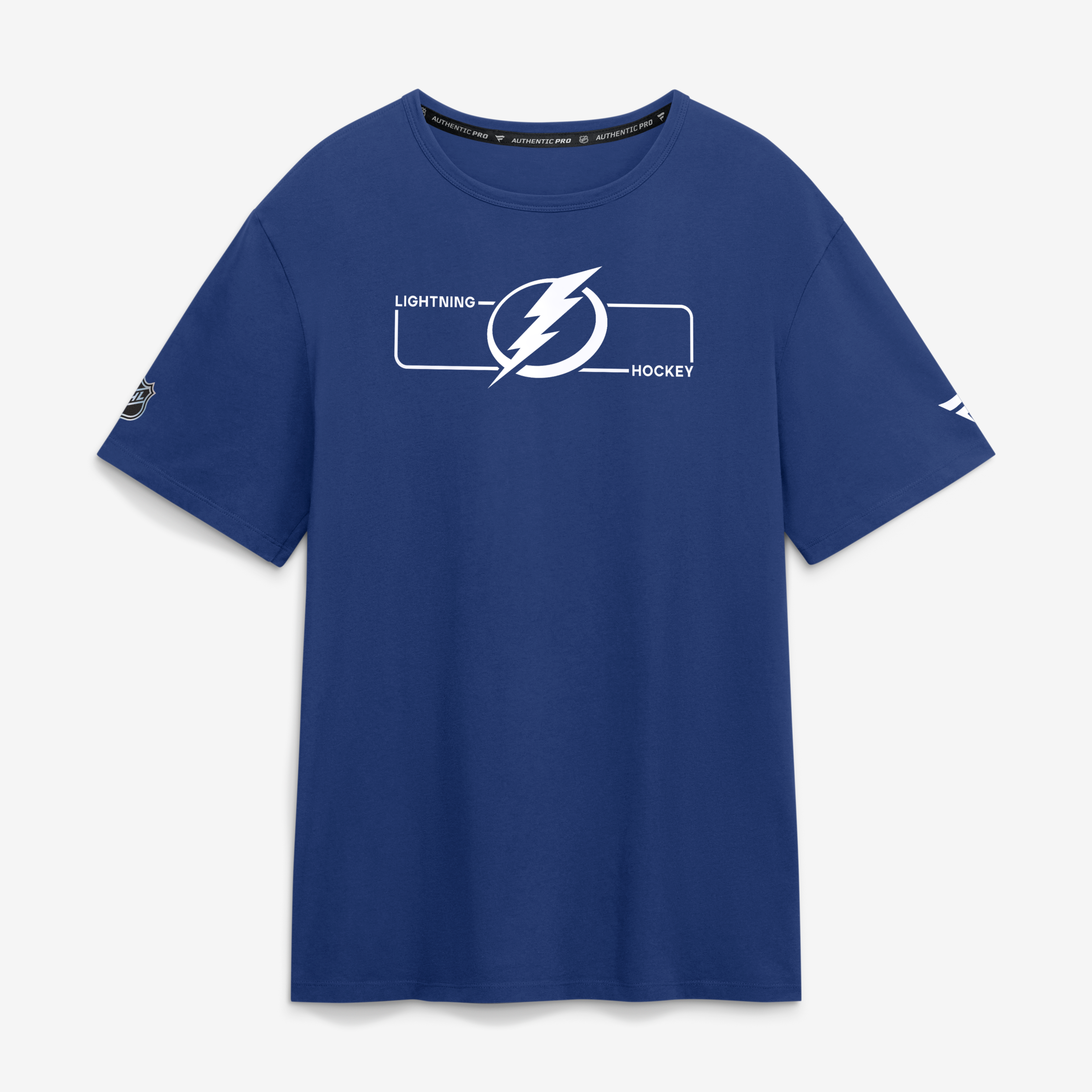 Men's Fanatics Blue Tampa Bay Lightning Authentic Pro Primary Logo T-Shirt