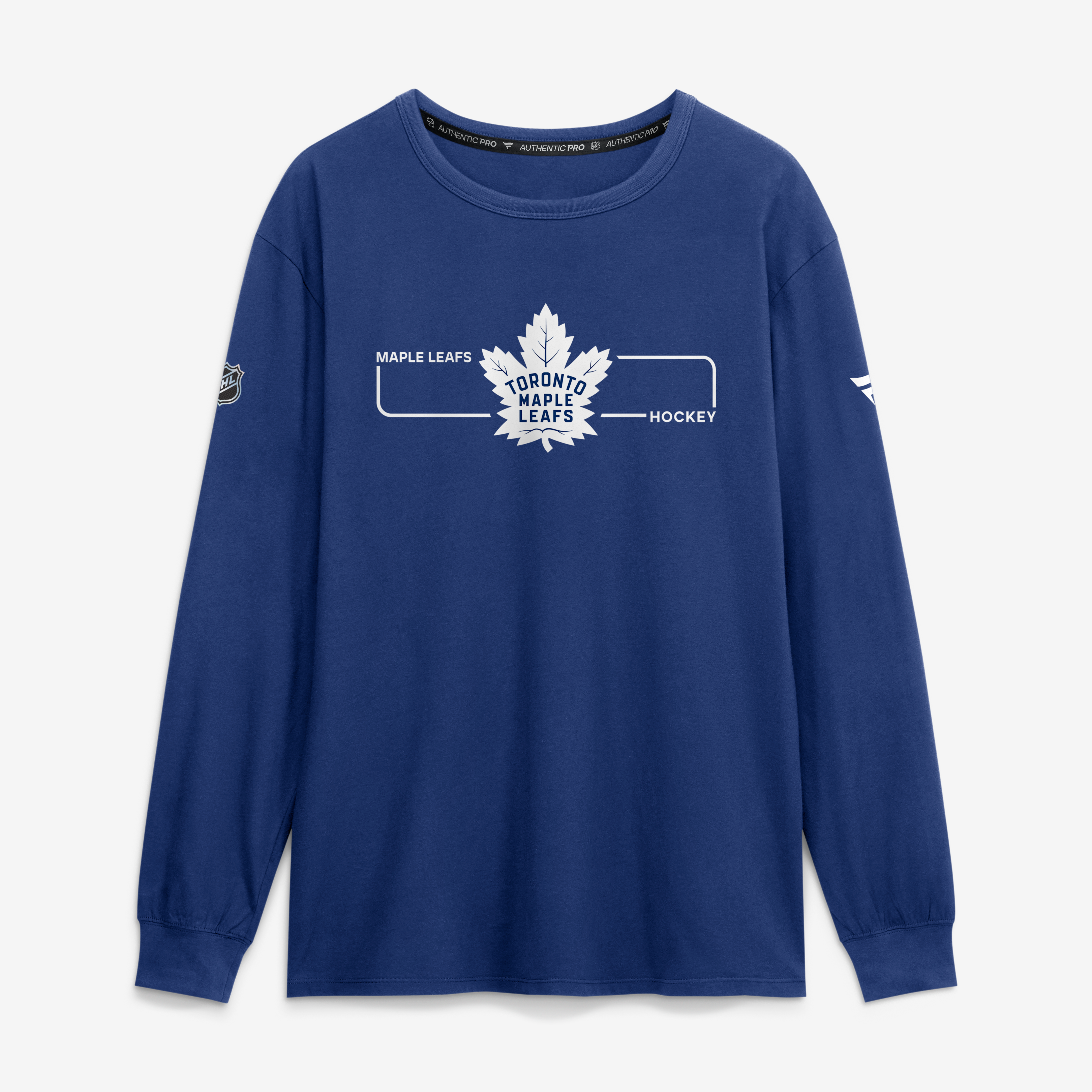 Men's Fanatics Blue Toronto Maple Leafs Authentic Pro Primary Logo Long Sleeve T-Shirt