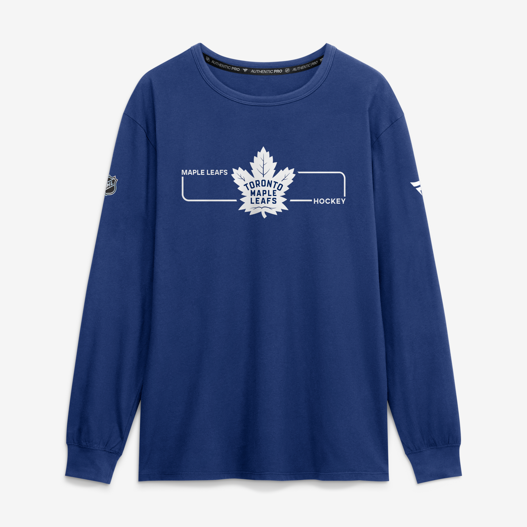 Men's Fanatics Blue Toronto Maple Leafs Authentic Pro Primary Logo Long Sleeve T-Shirt